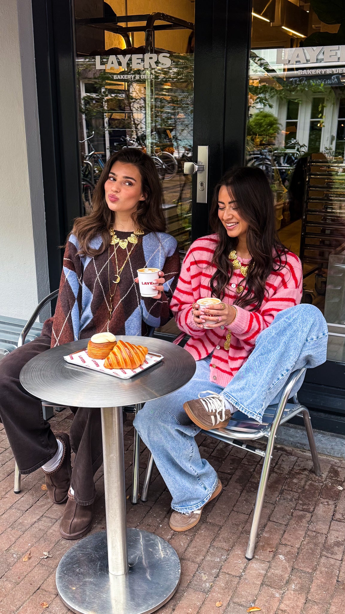 Aurora Vest Stripe Rose/Red