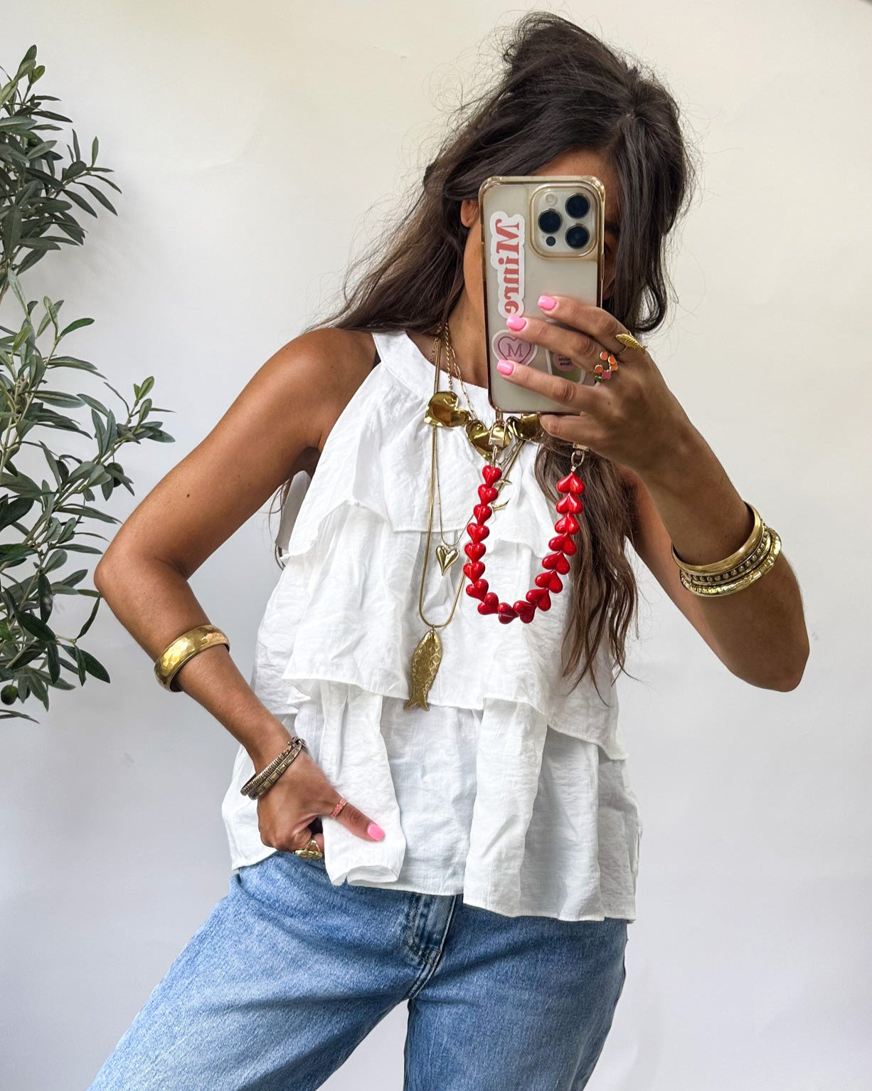 Breeze Halter Top White