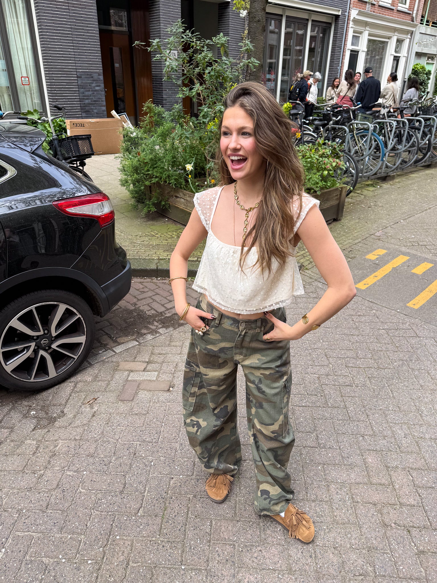Camo Barrel Jeans