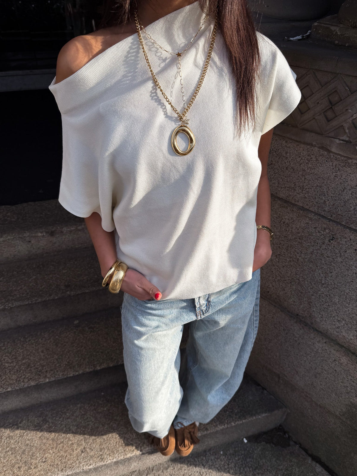 Carmen Off Shoulder Top | Off White