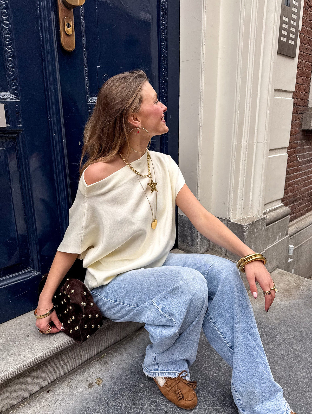 Carmen Off Shoulder Top | Off White