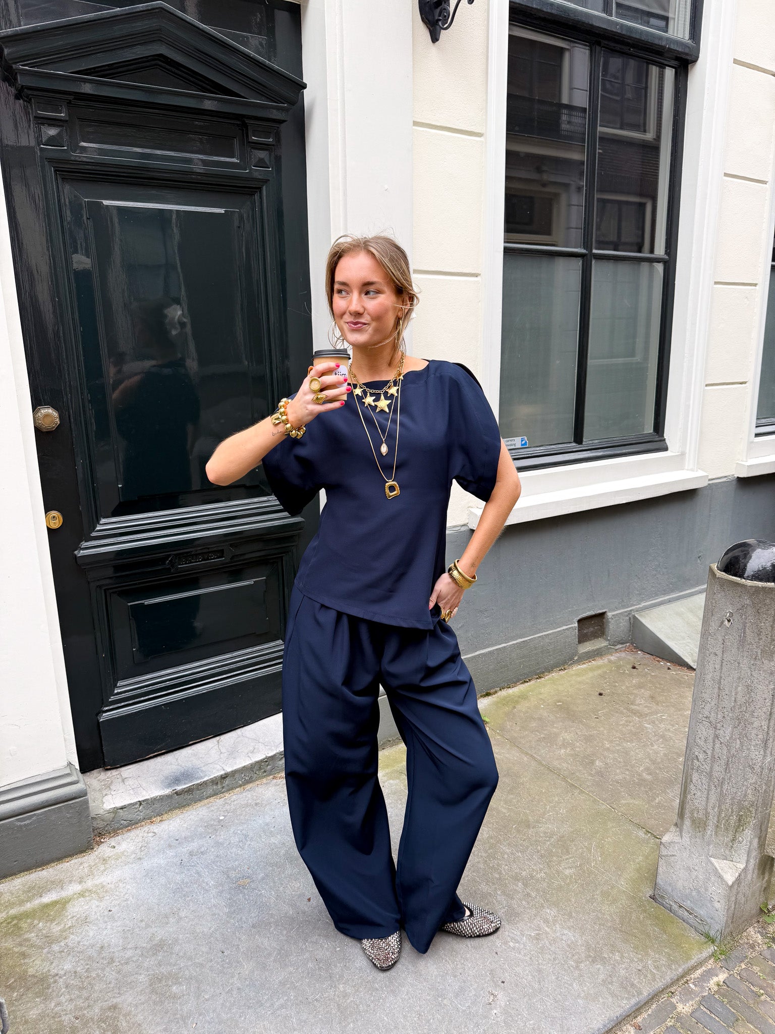 Celine Trousers Navy