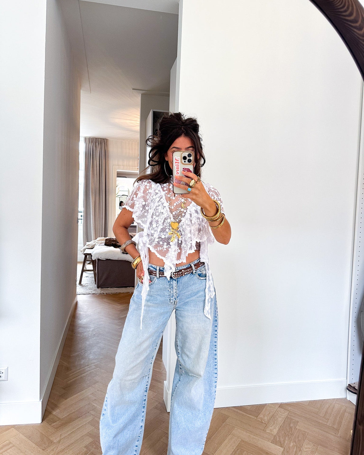 Claartje Lace Top | White