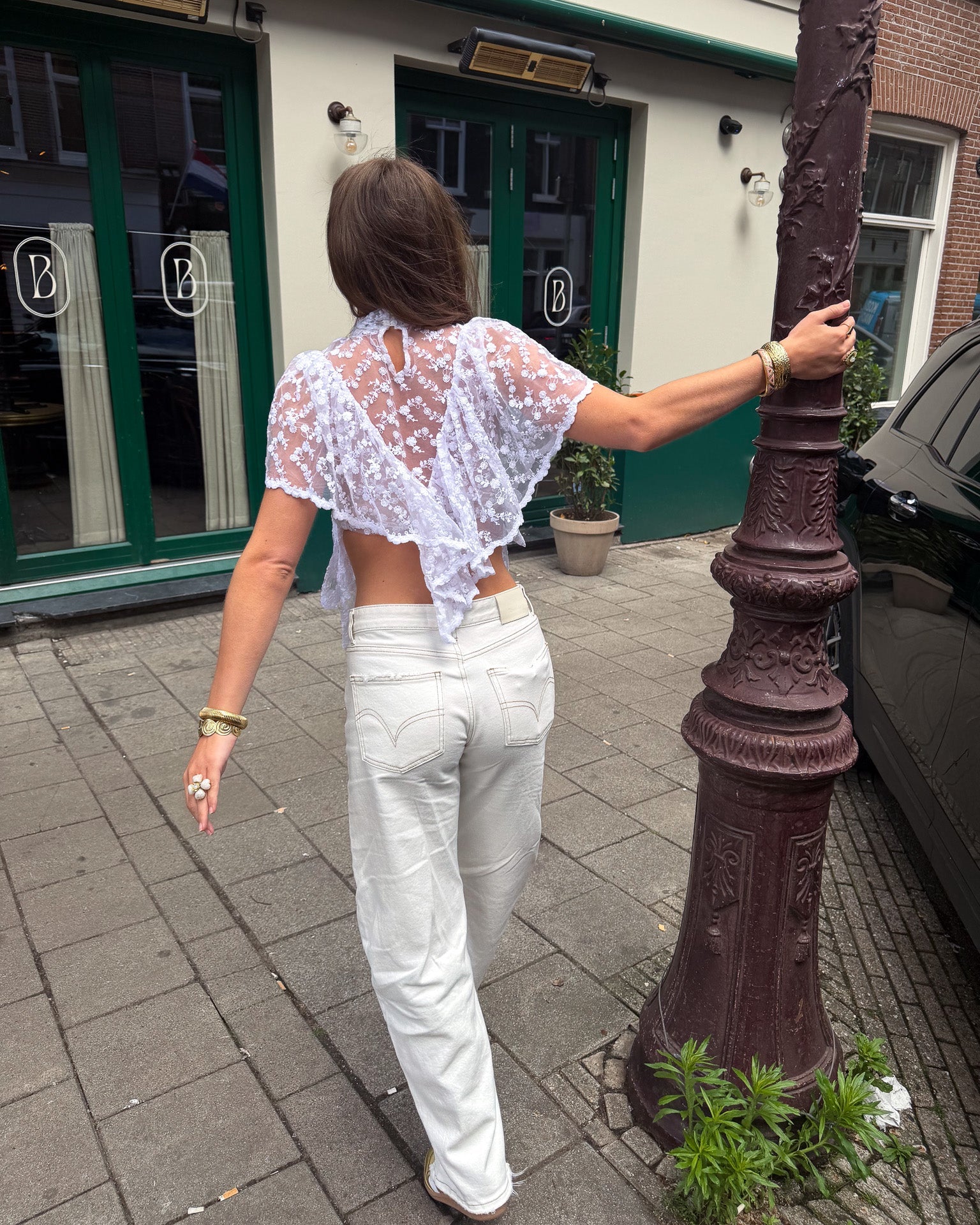 Top Claartje en Dentelle Blanc