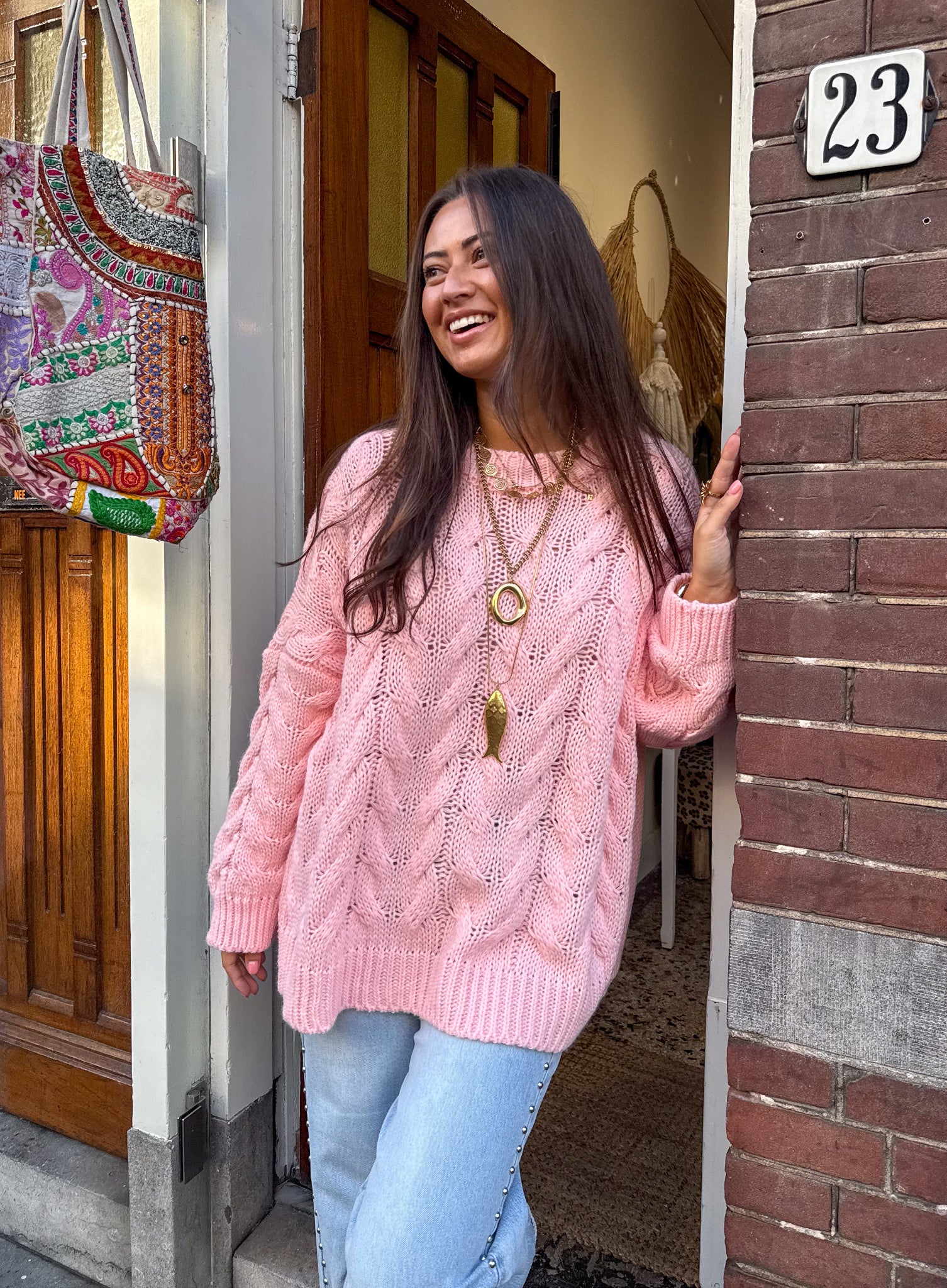 Cuddle Weather Sweater Rose