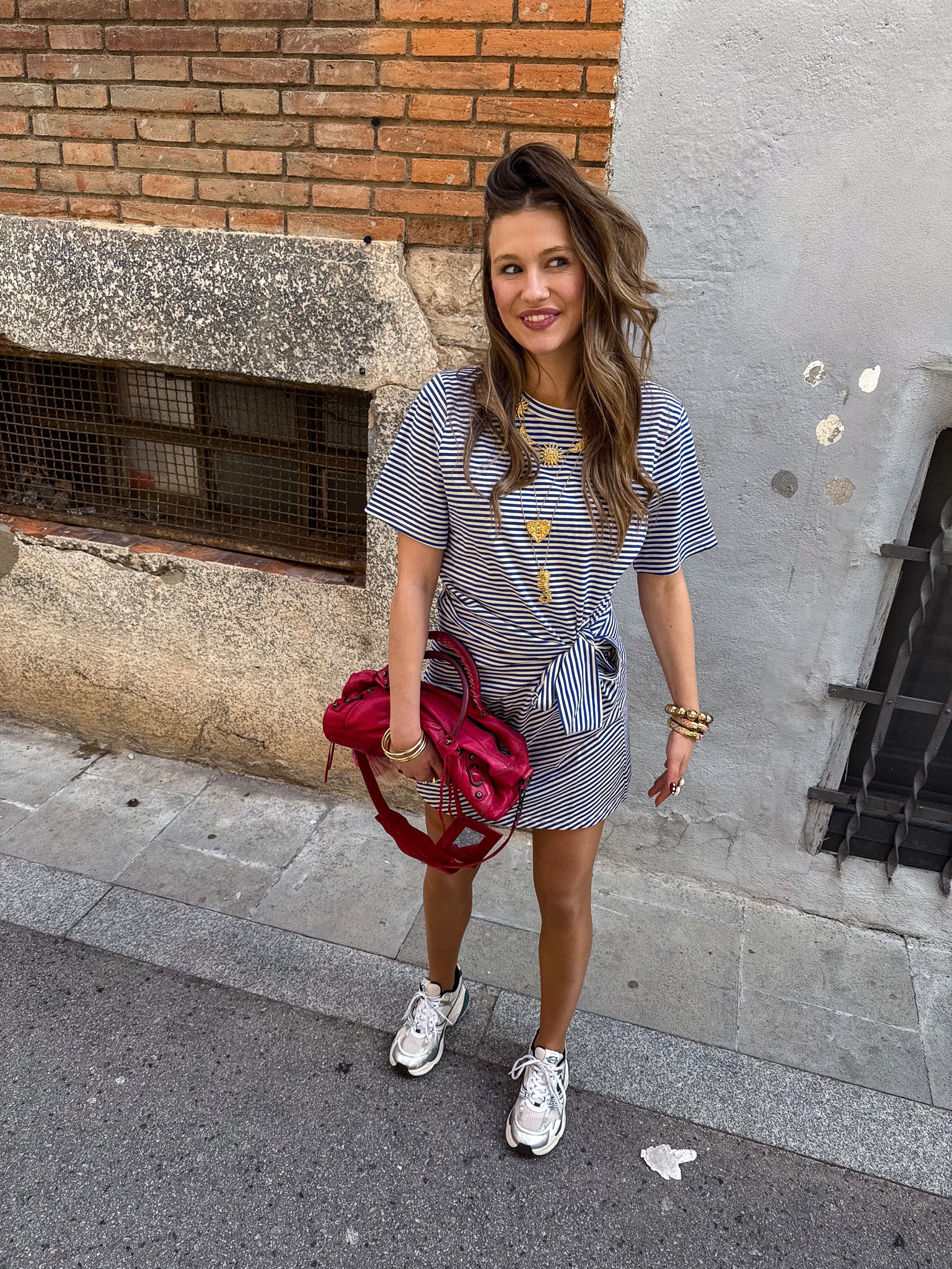 Daly Jurk Gestreept Blauw
