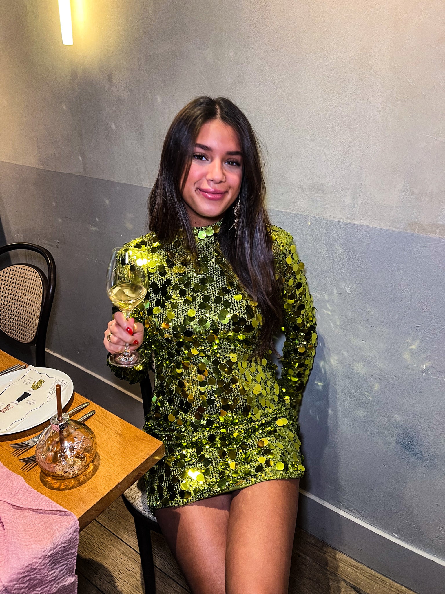 Dazzling Nights Dress Green