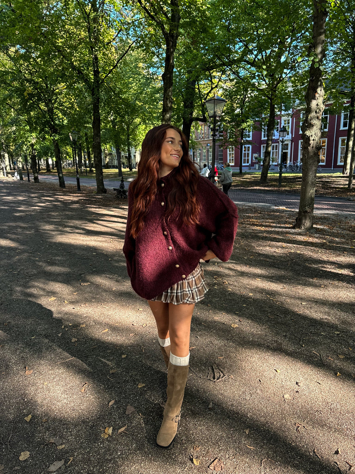 Who Else Ballon Rok Geruit | Brown