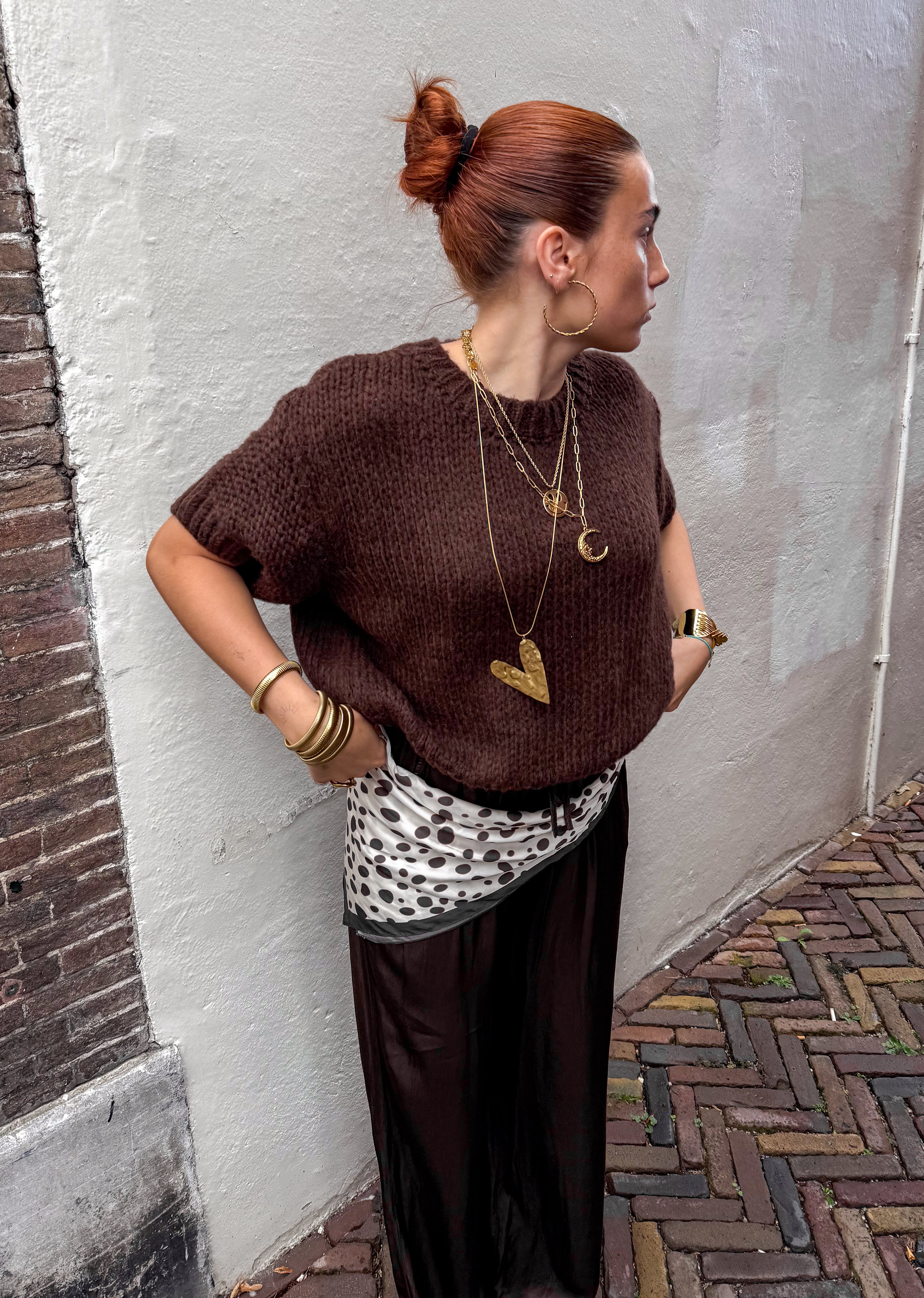 Donna Knit Chocolate Brown