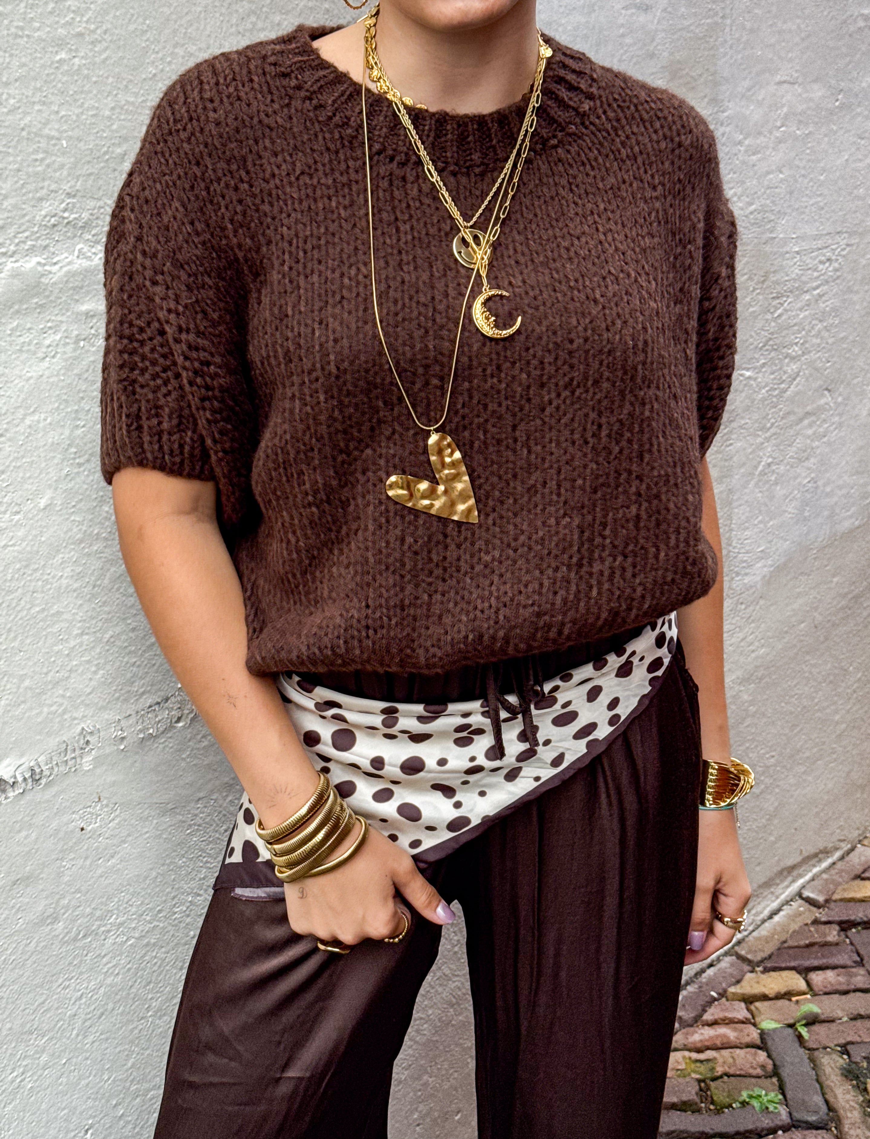 Donna Knit Chocolate Brown