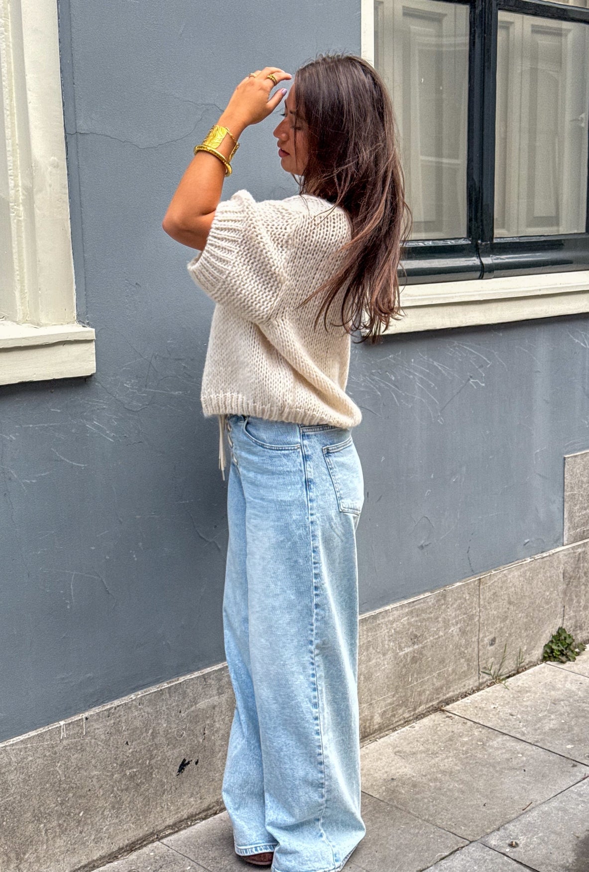 Donna Korte Mouwen Trui | Off White