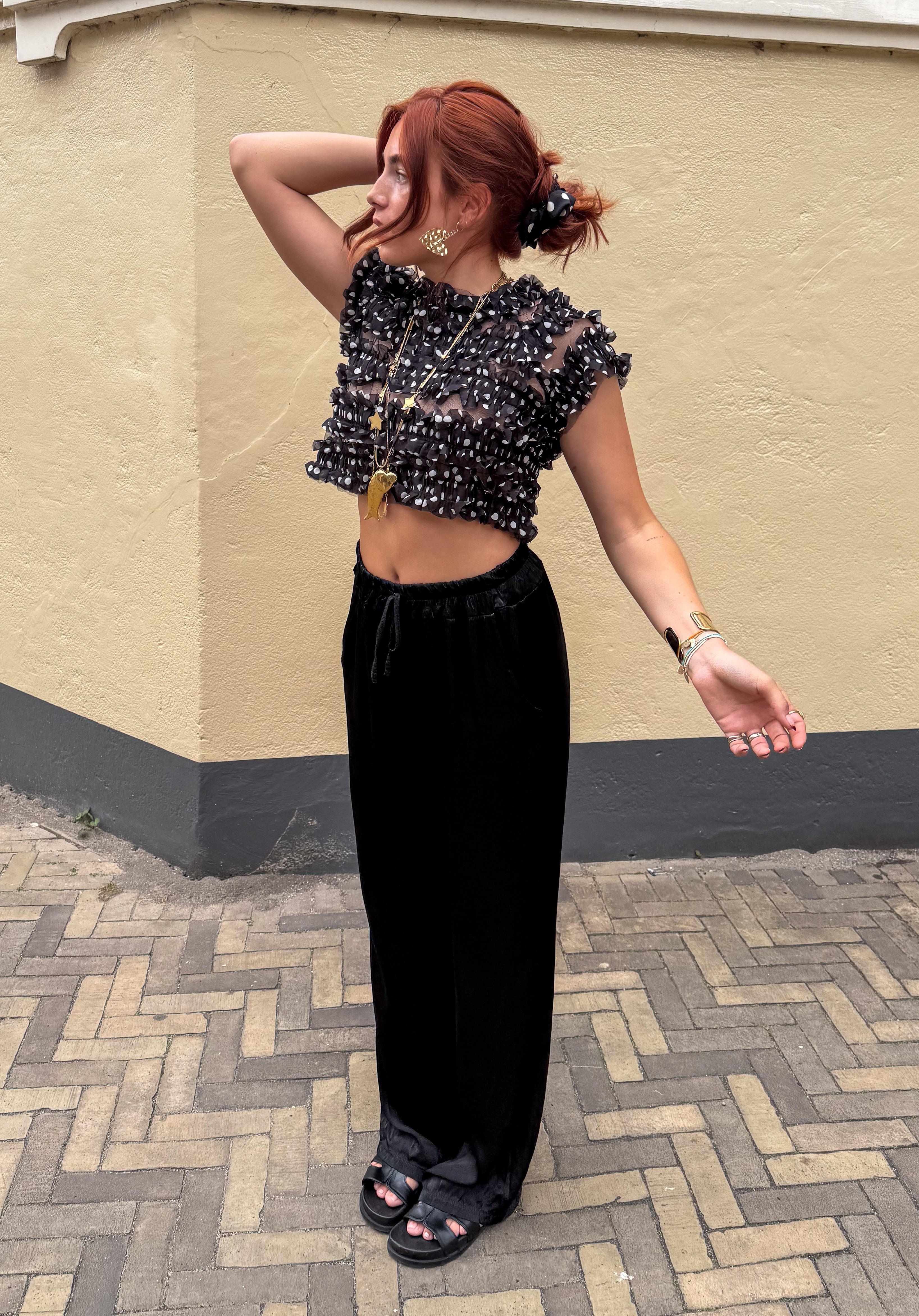 Dotje Dots Top Black