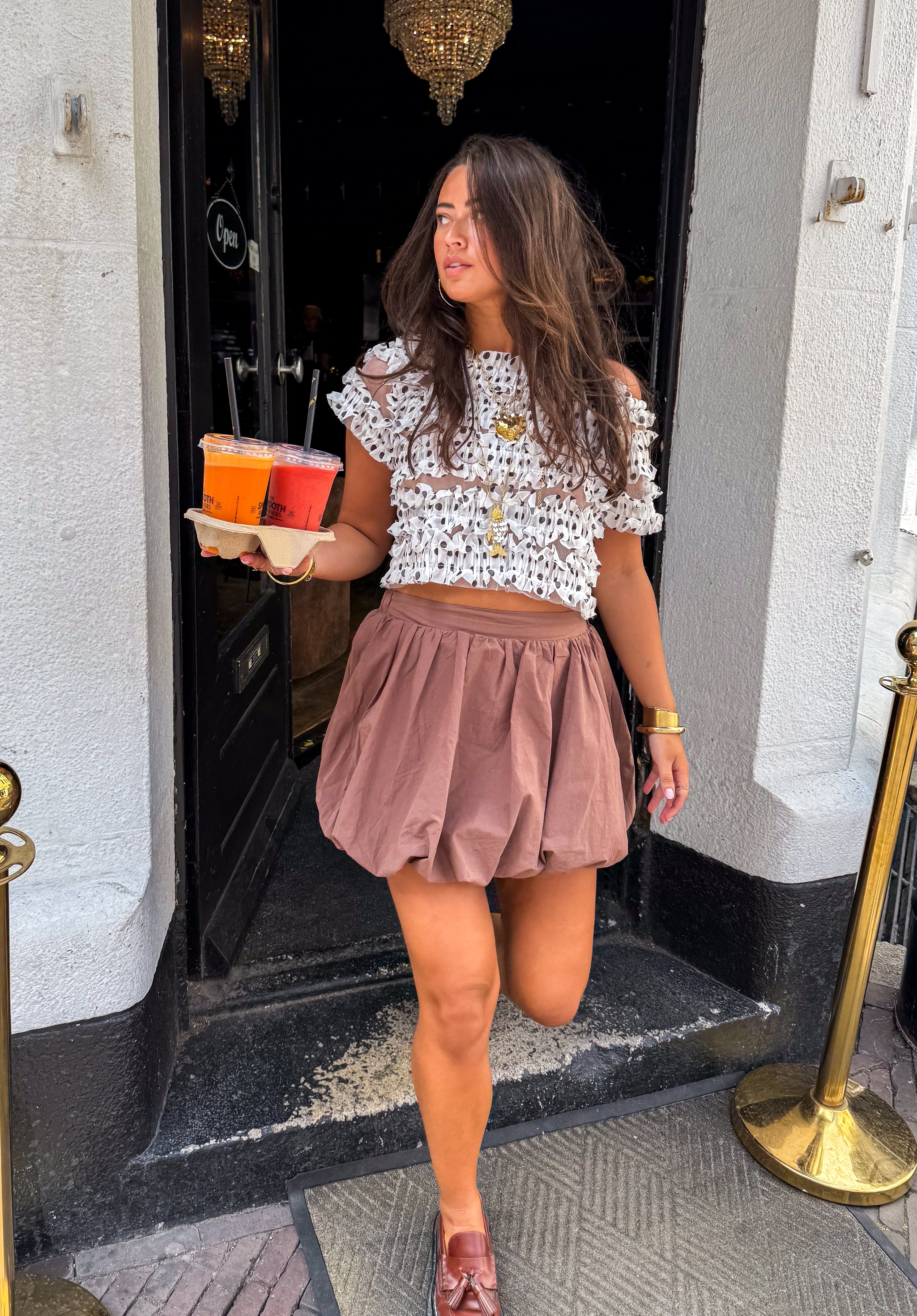 Dotje Dots Top White