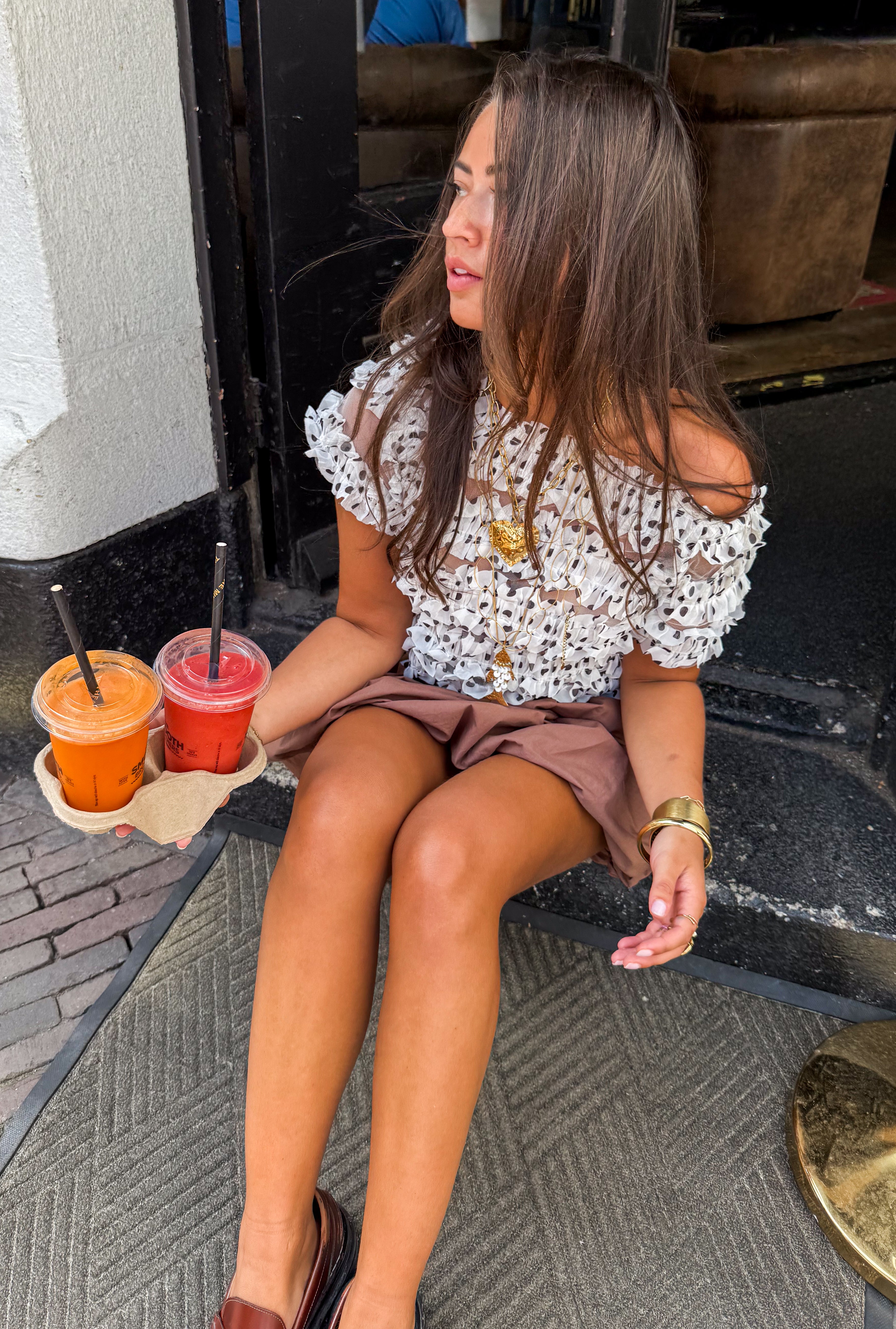Dotje Dots Top White