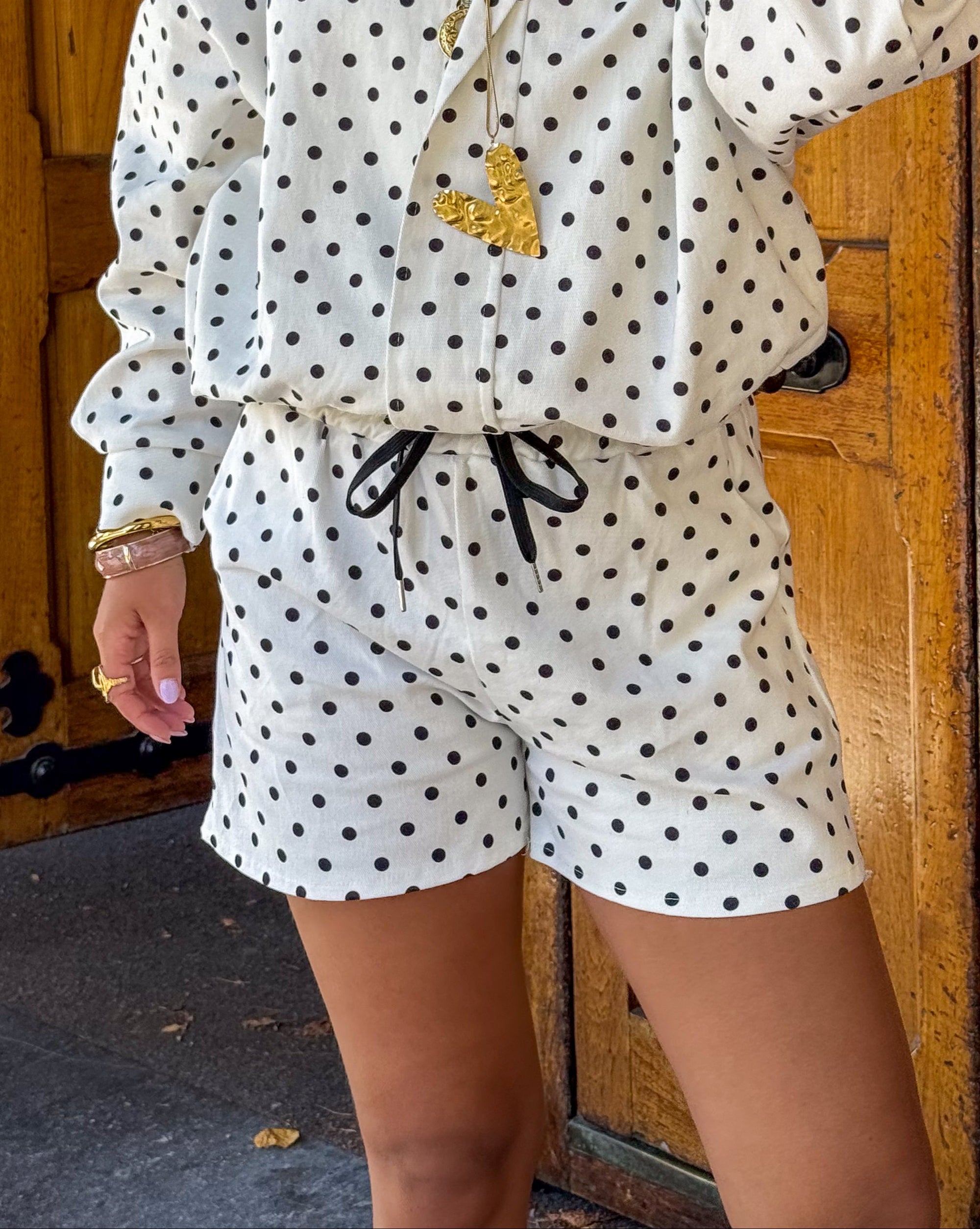 Downtown Dots Shorts White