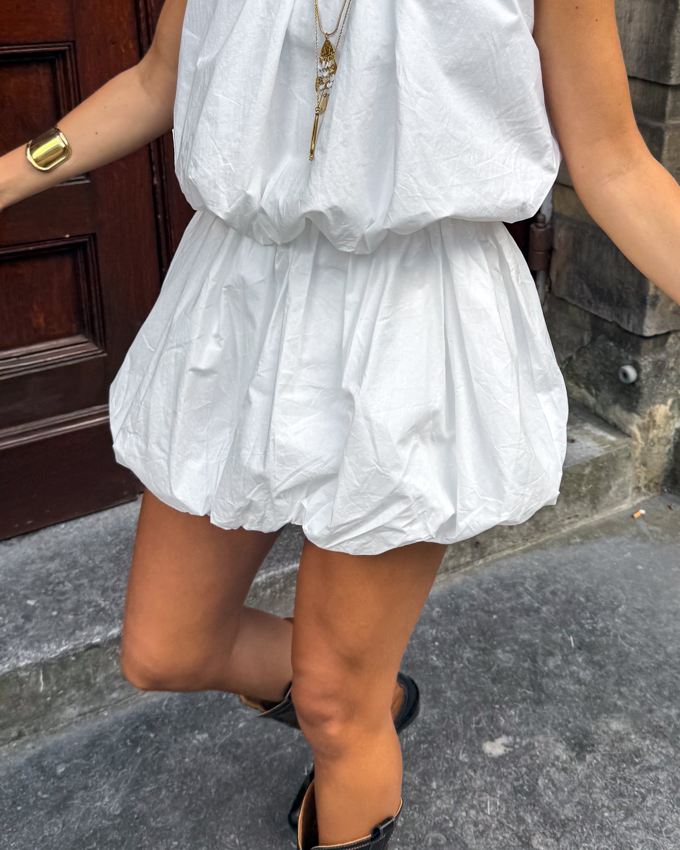 Dusty Balloon Skort White
