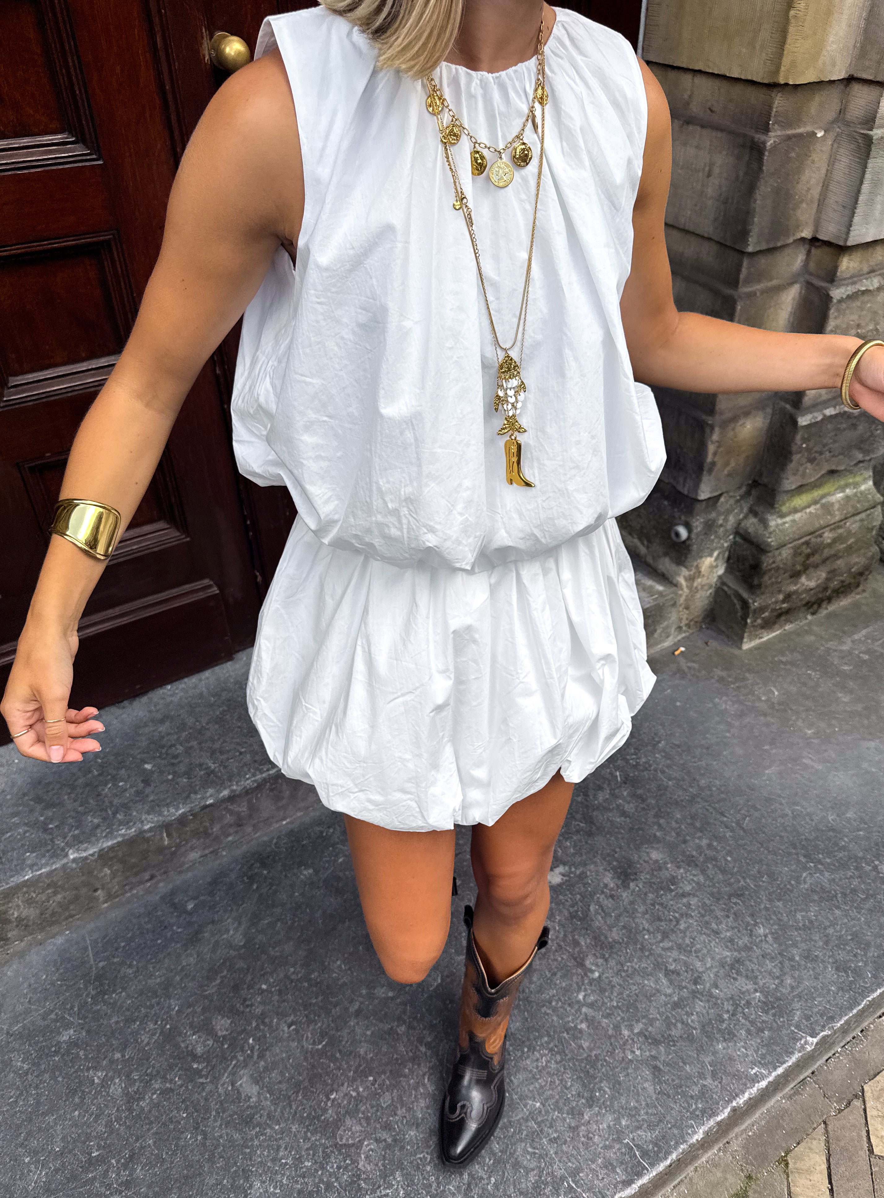 Dusty Balloon Skort White