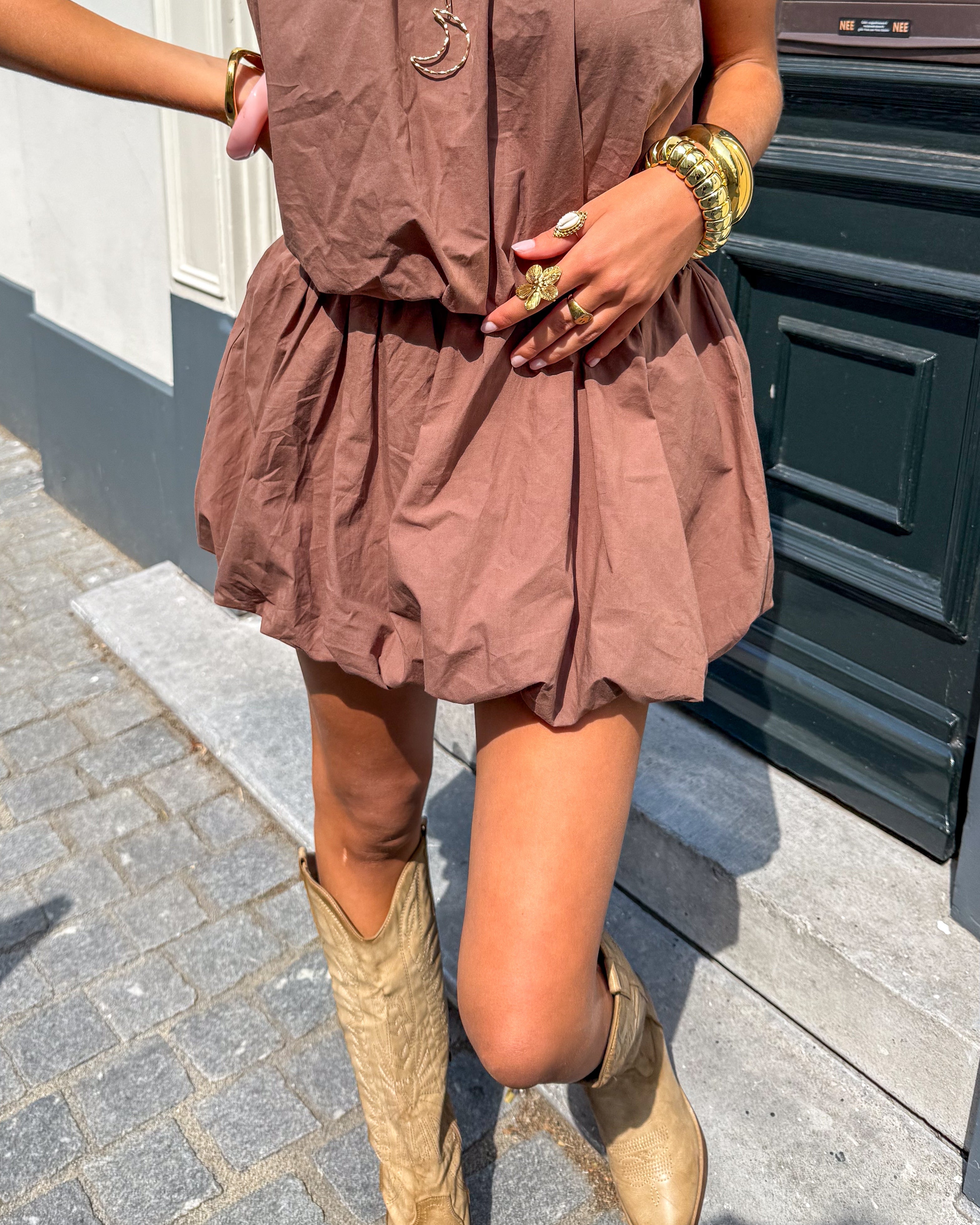 Dusty Balloon Skort Brown