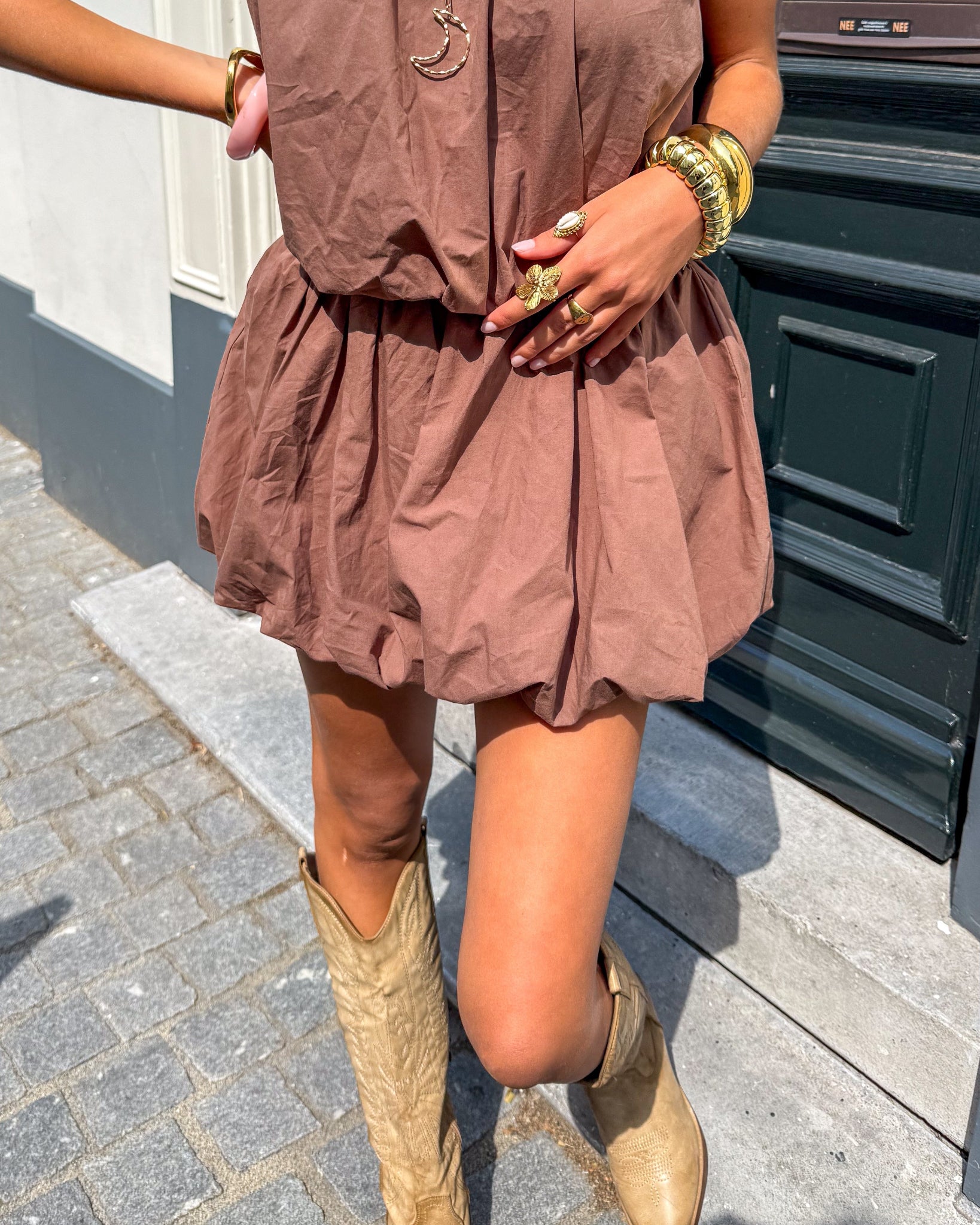 Dusty Balloon Skort Brown