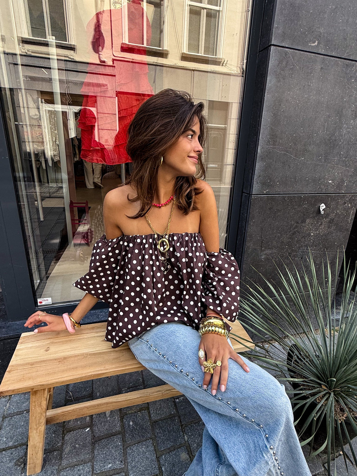 Winnie Stippen Top | Brown