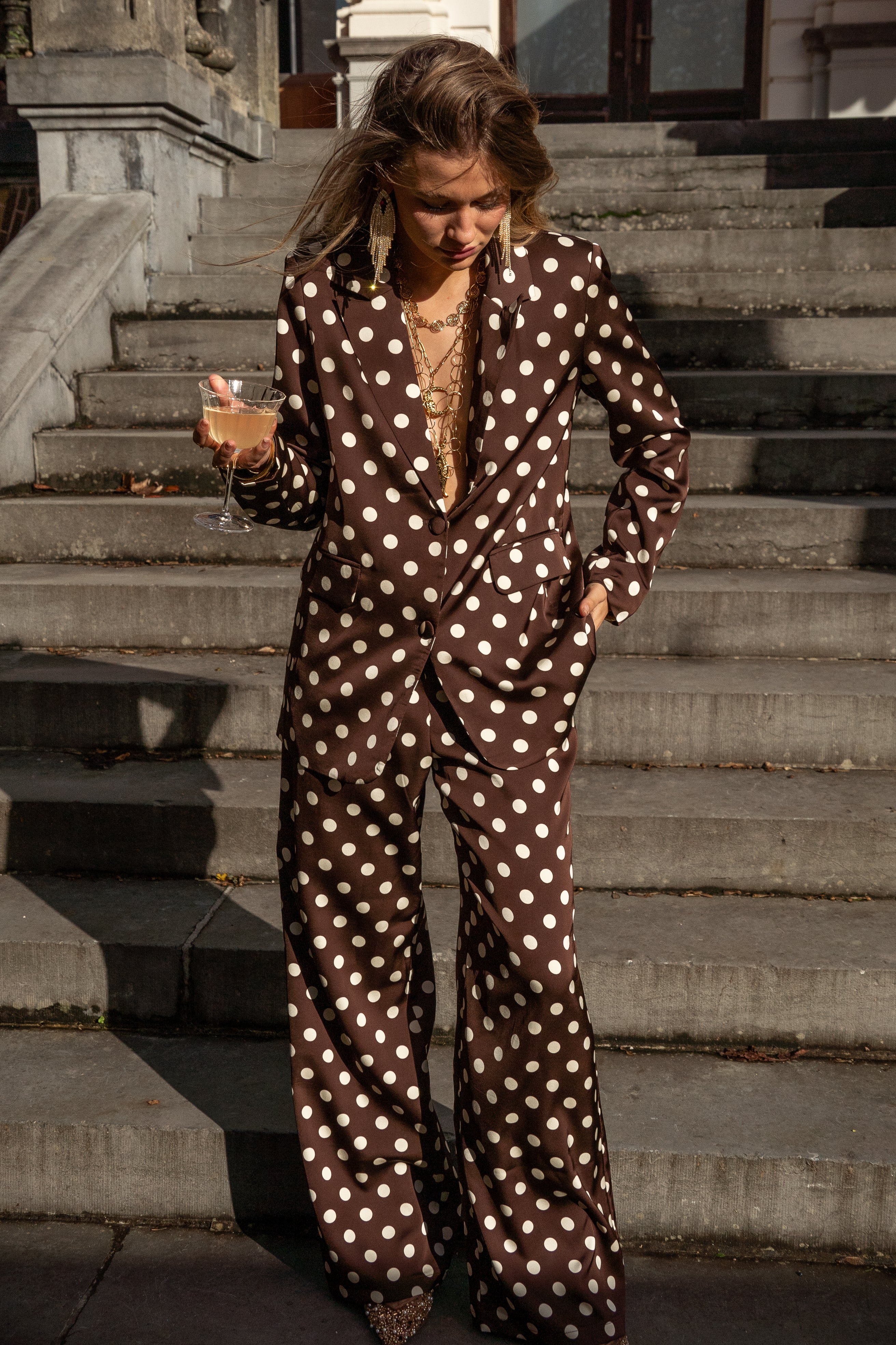 Floor Dots Blazer Brown