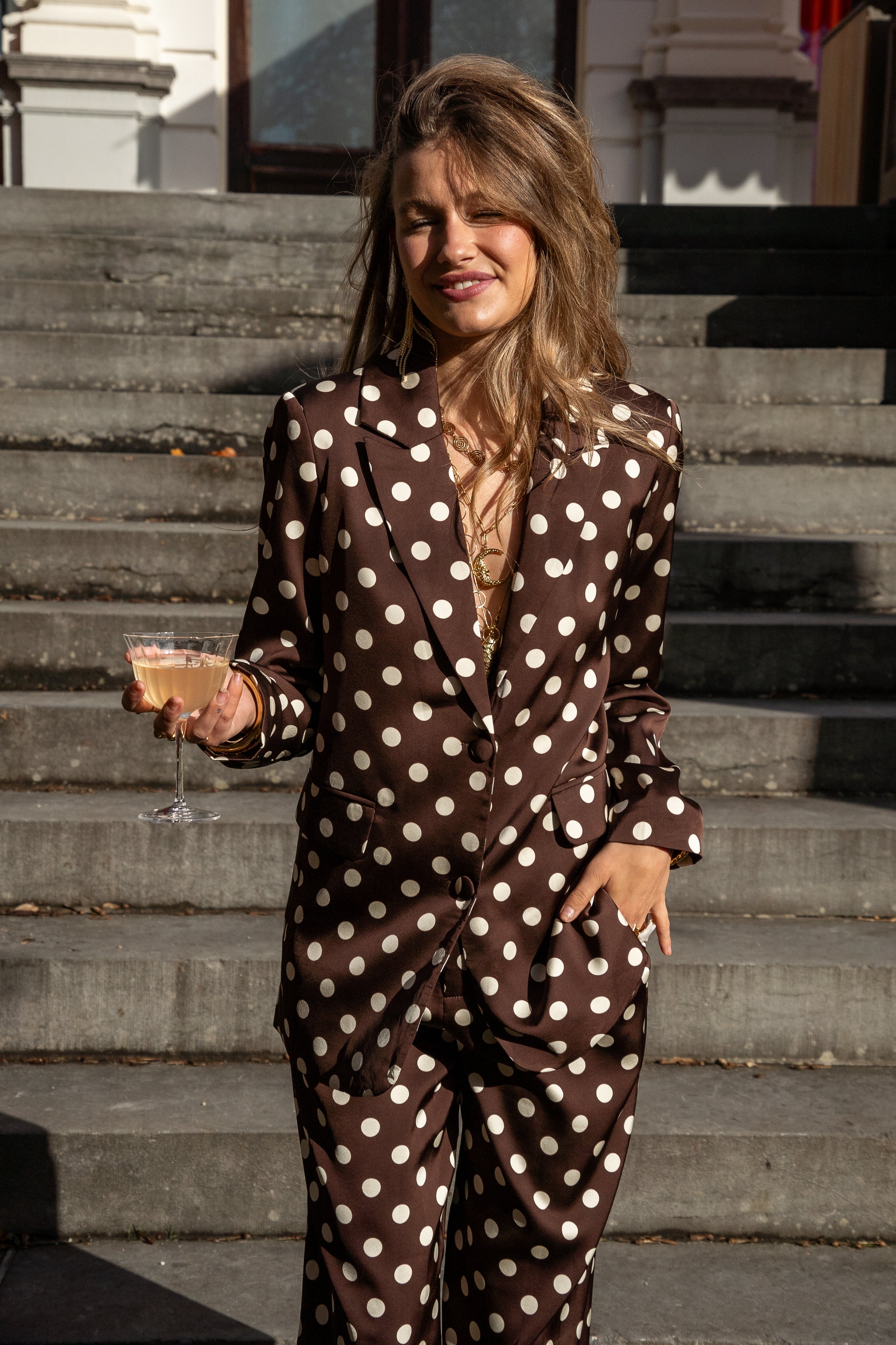 Floor Dots Blazer Brown