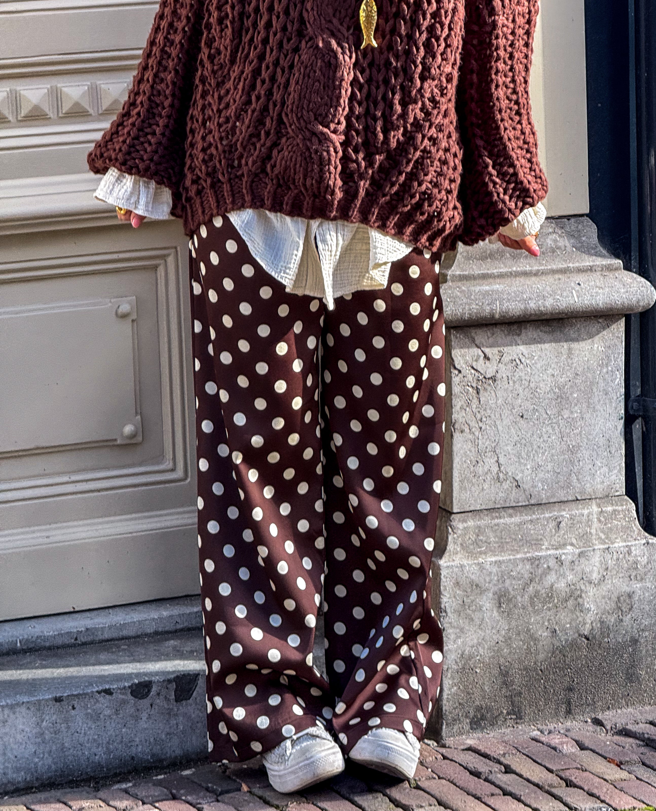 Floor Dots Pantalon Brown