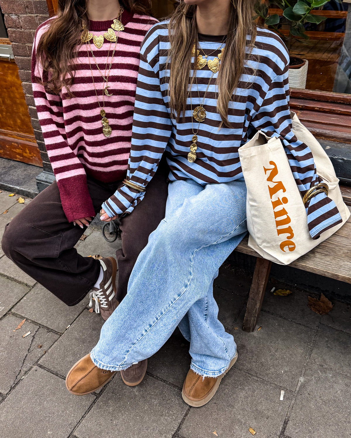 Crowded Gestreepte Longsleeve | Brown Blue