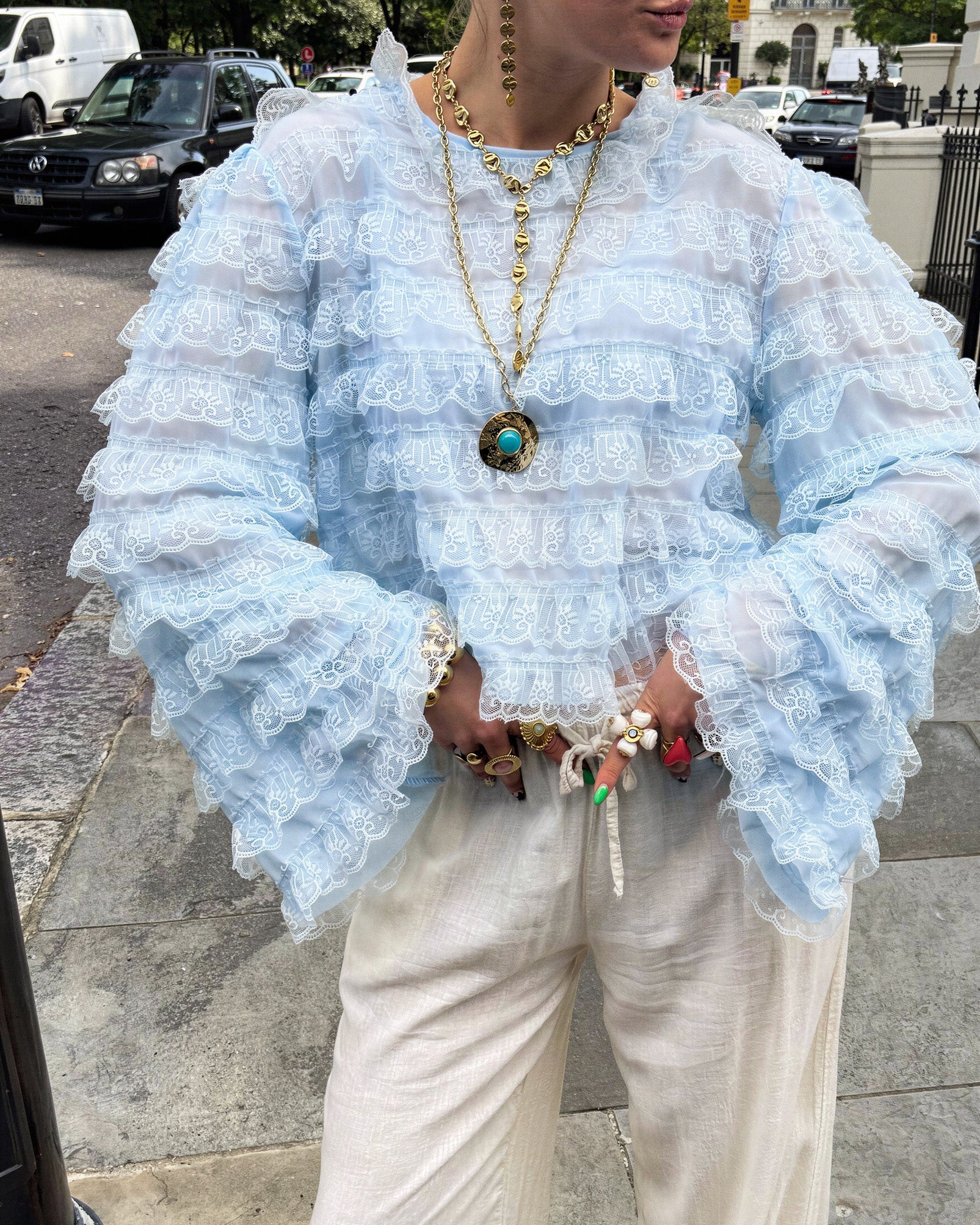 Gigi Blouse Skye Blue