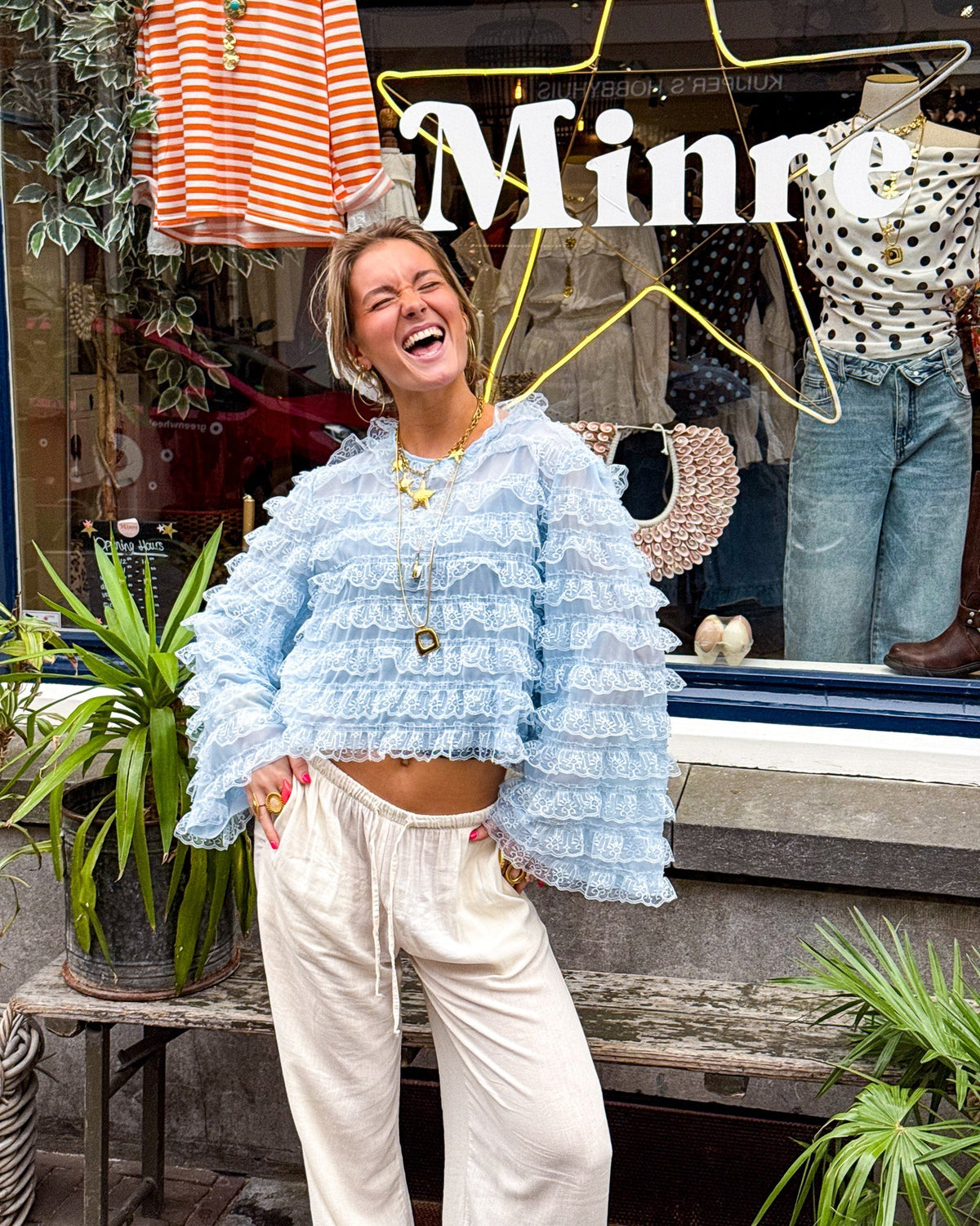 Gigi Blouse | skye-blue