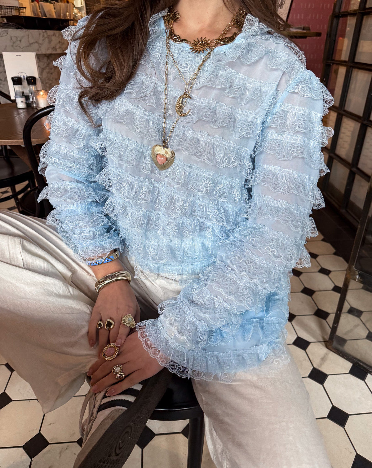Gigi Blouse | skye-blue