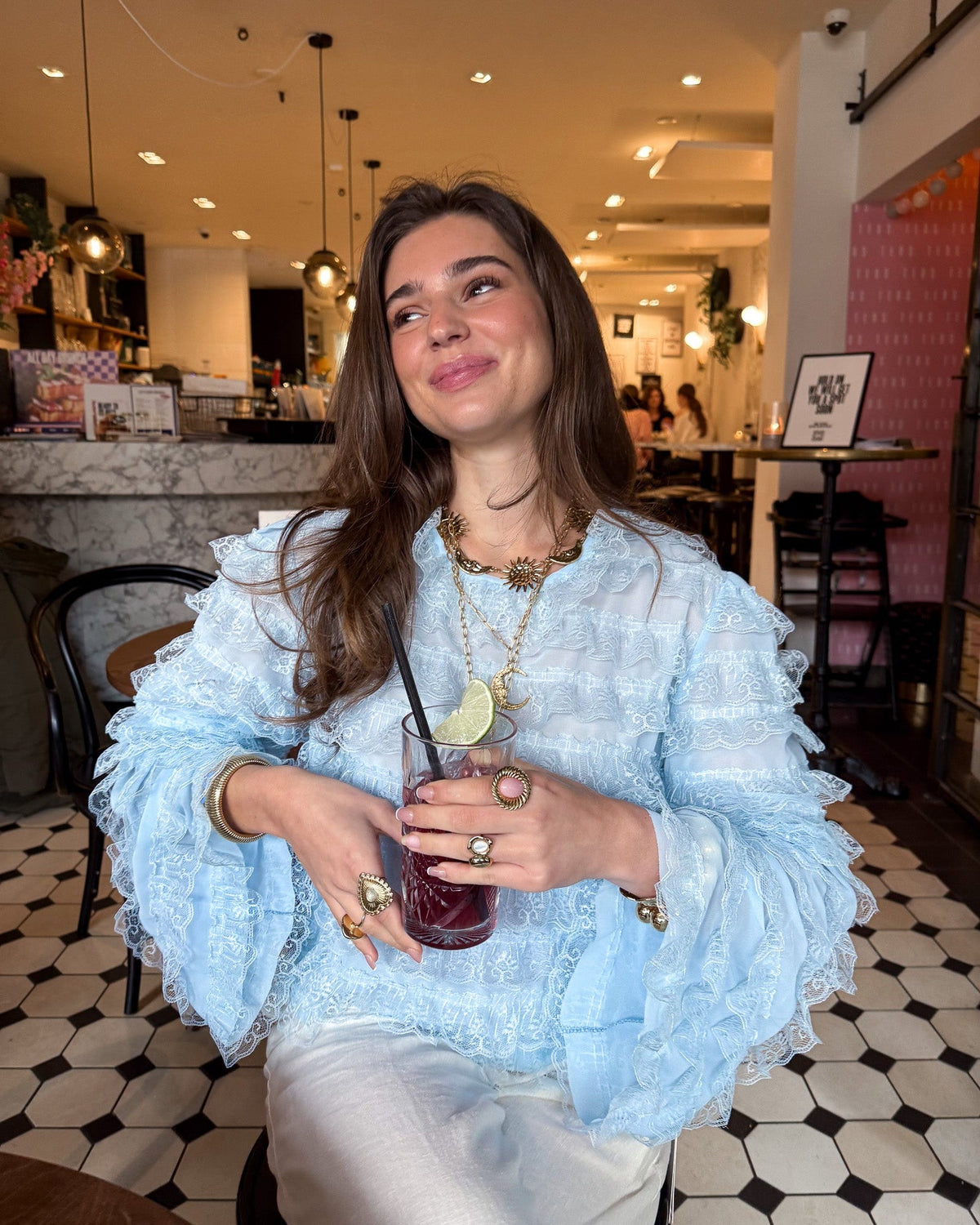 Gigi Blouse | skye-blue