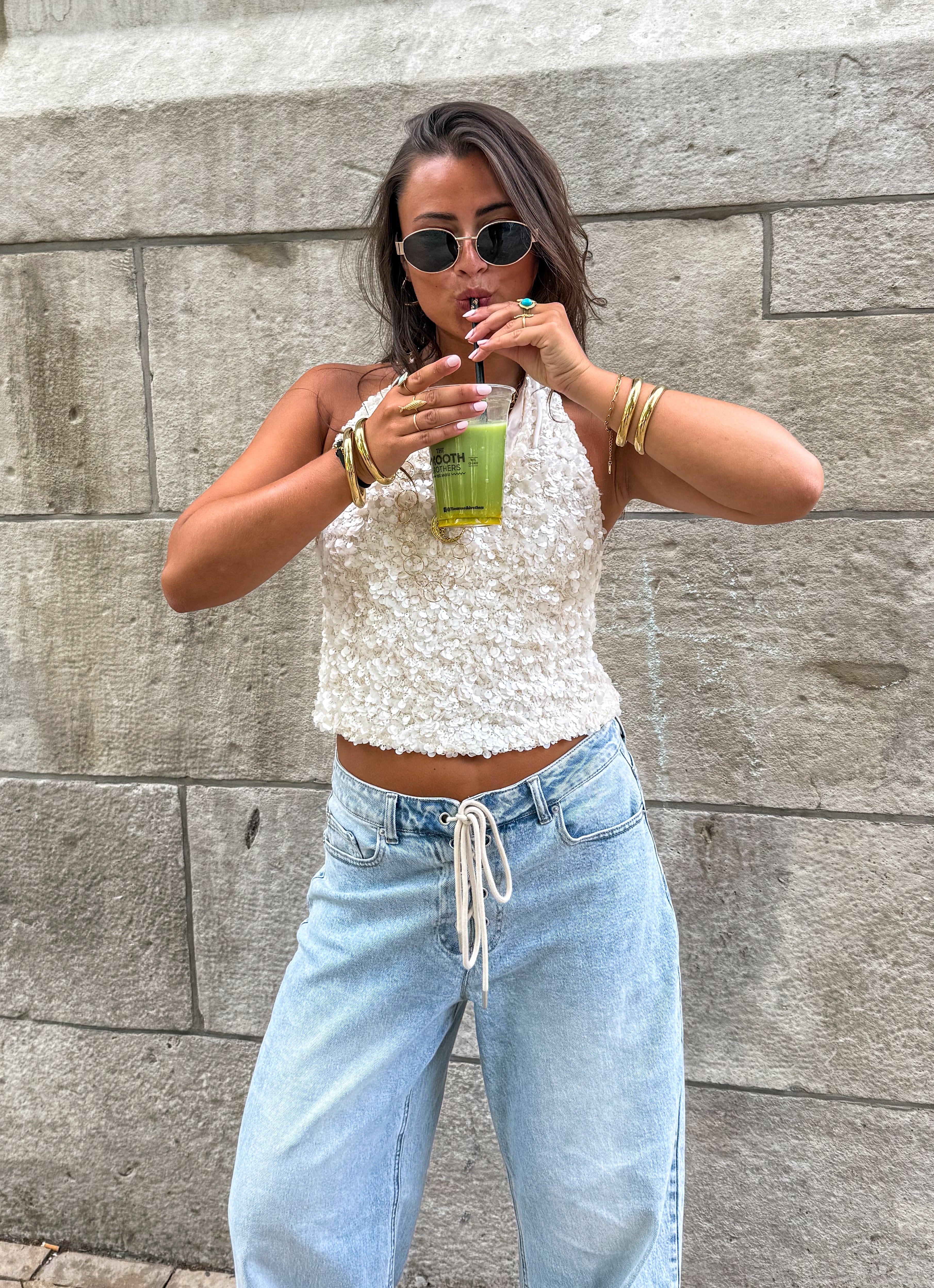 Rope Wide Leg Jeans