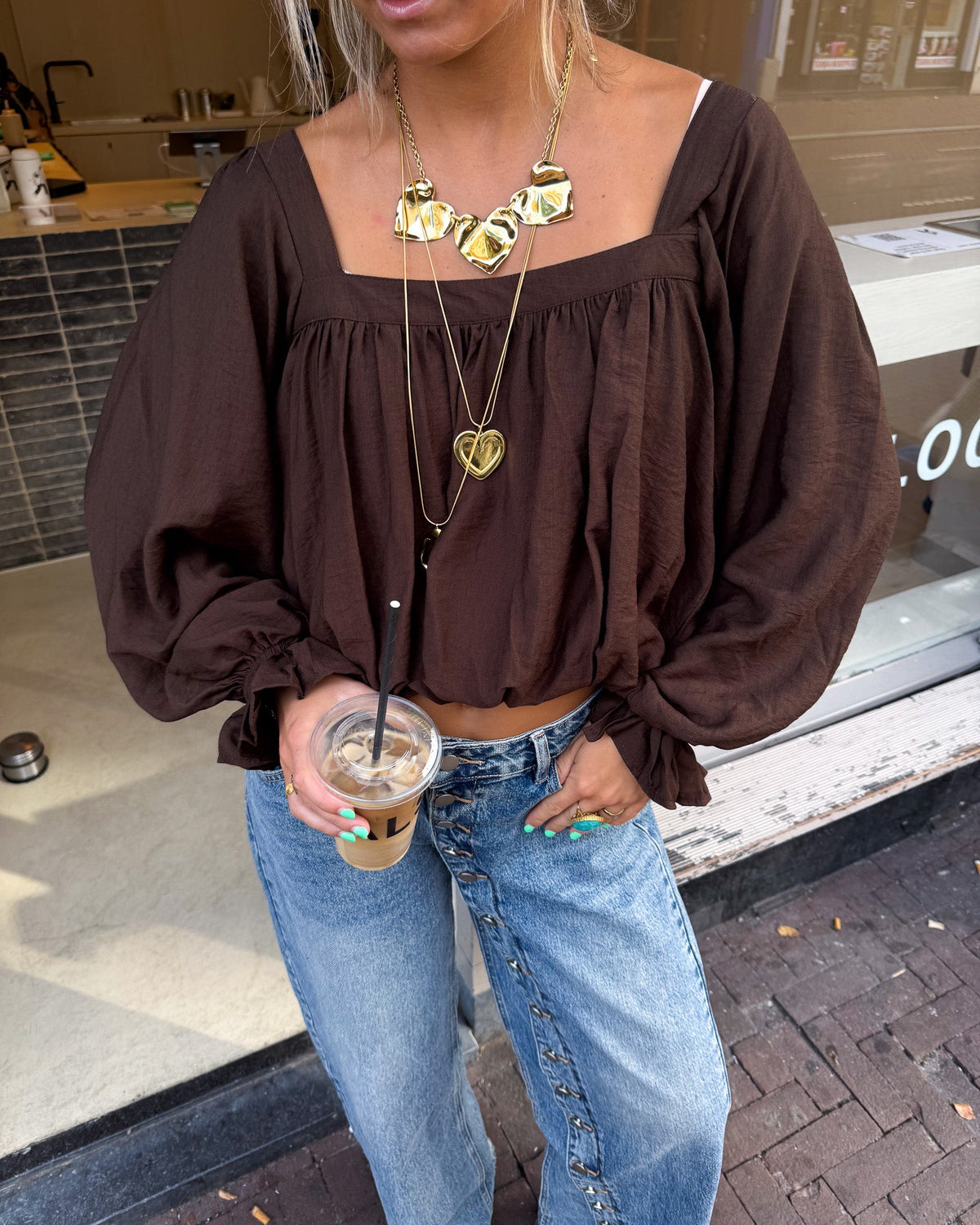 Guusje Blouse Bruin