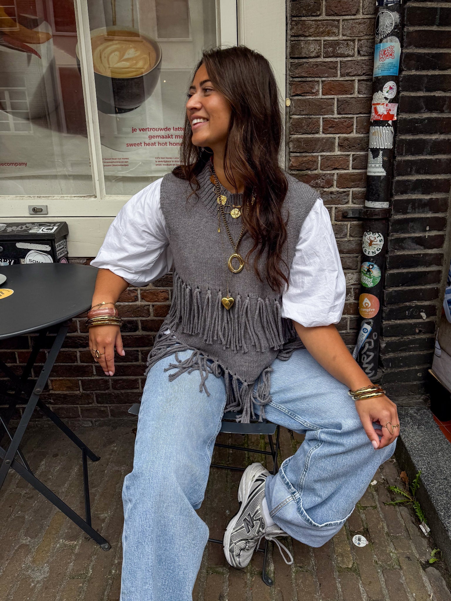 Harvest Fringe Spencer Grey