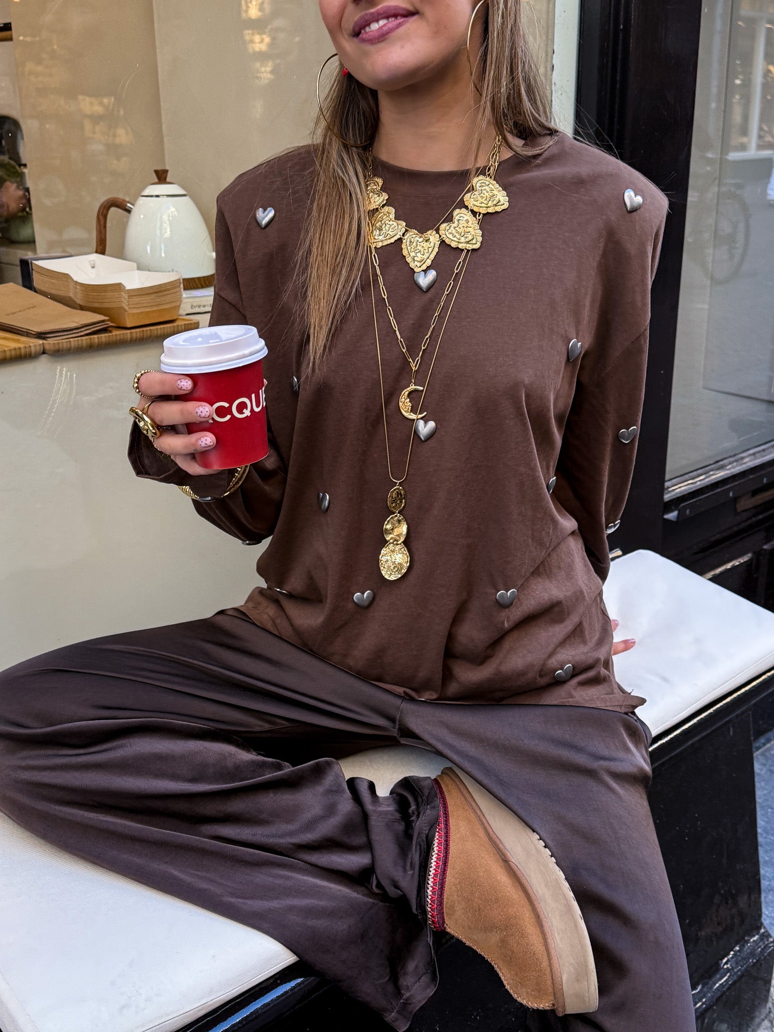 Heart Longsleeve Brown