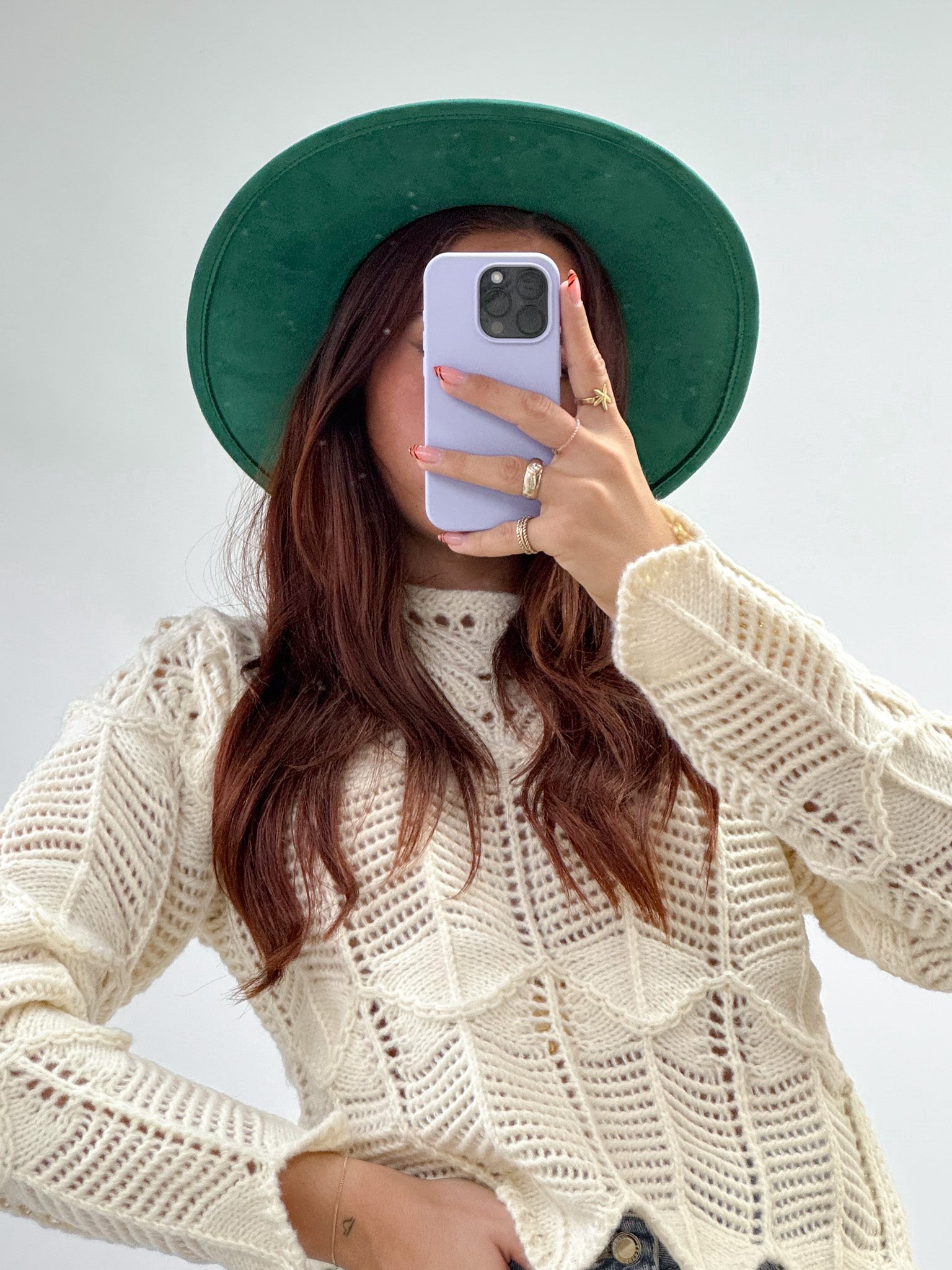 Iconic Silver Charm Hat Green