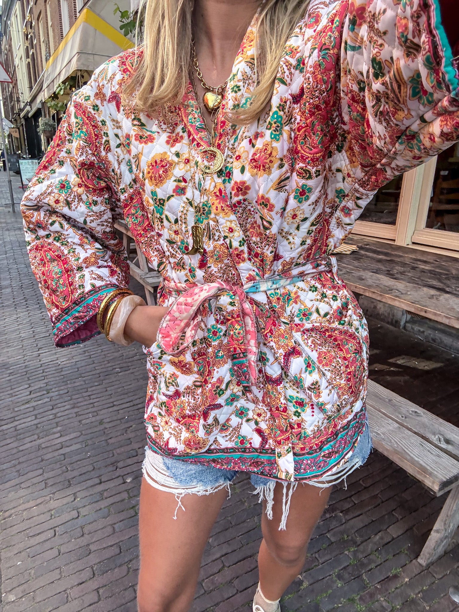 Island Kimono Ecru