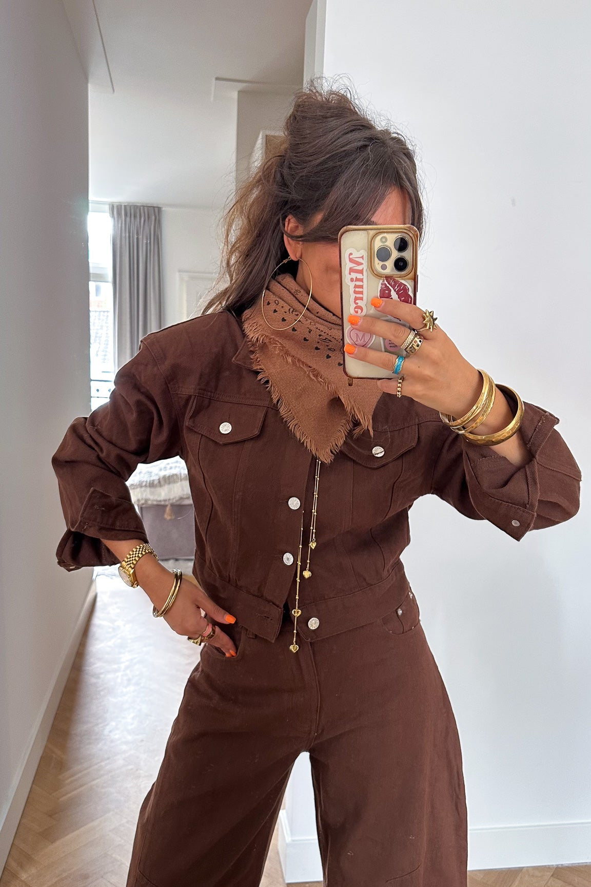 Bonnie Bandana Scarf Camel