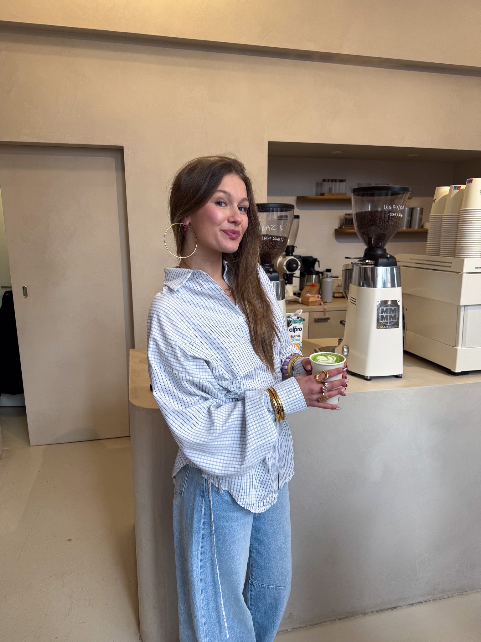 Jacky Geruite Blouse Wit