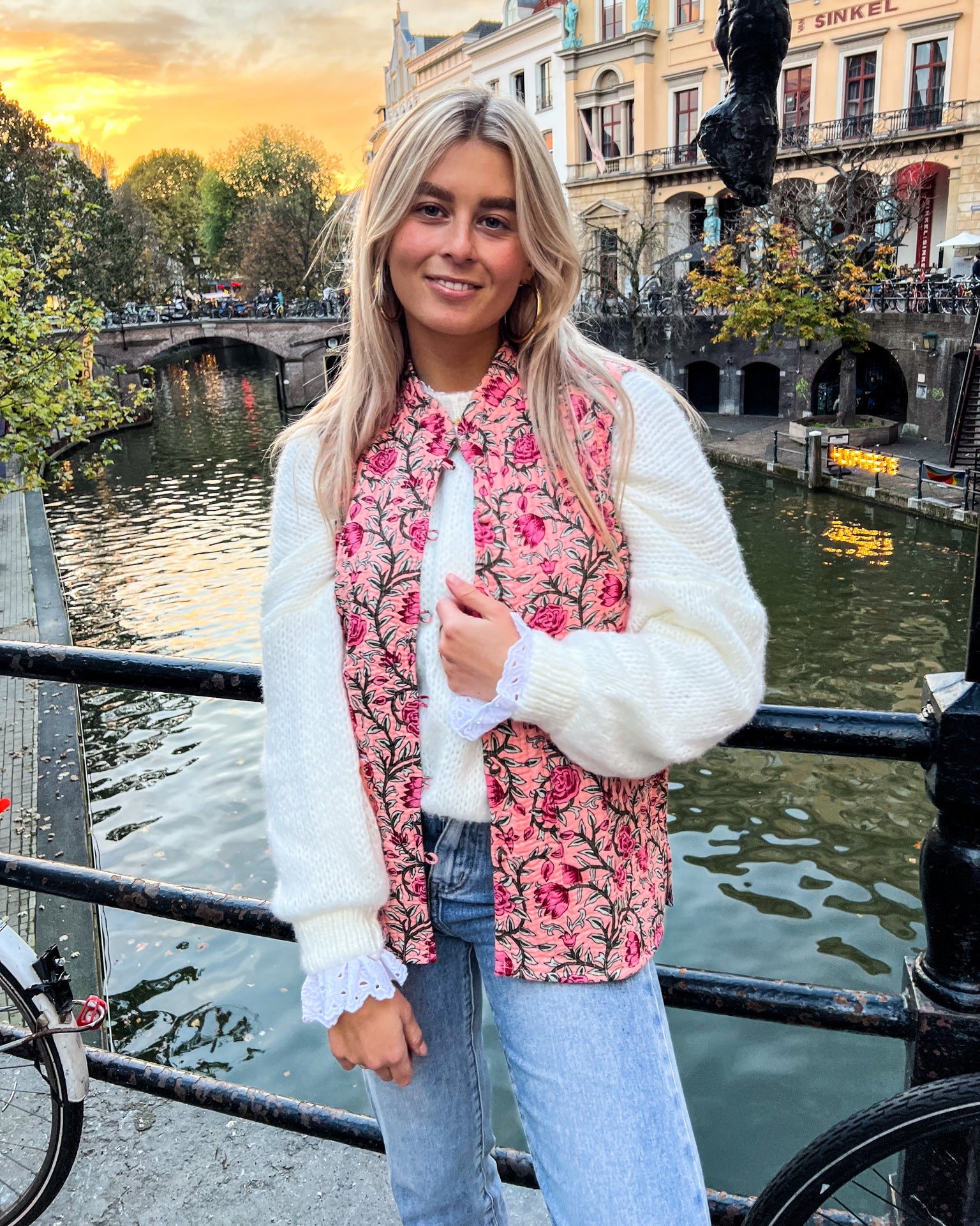 Jaina Gilet Pink Lemonade