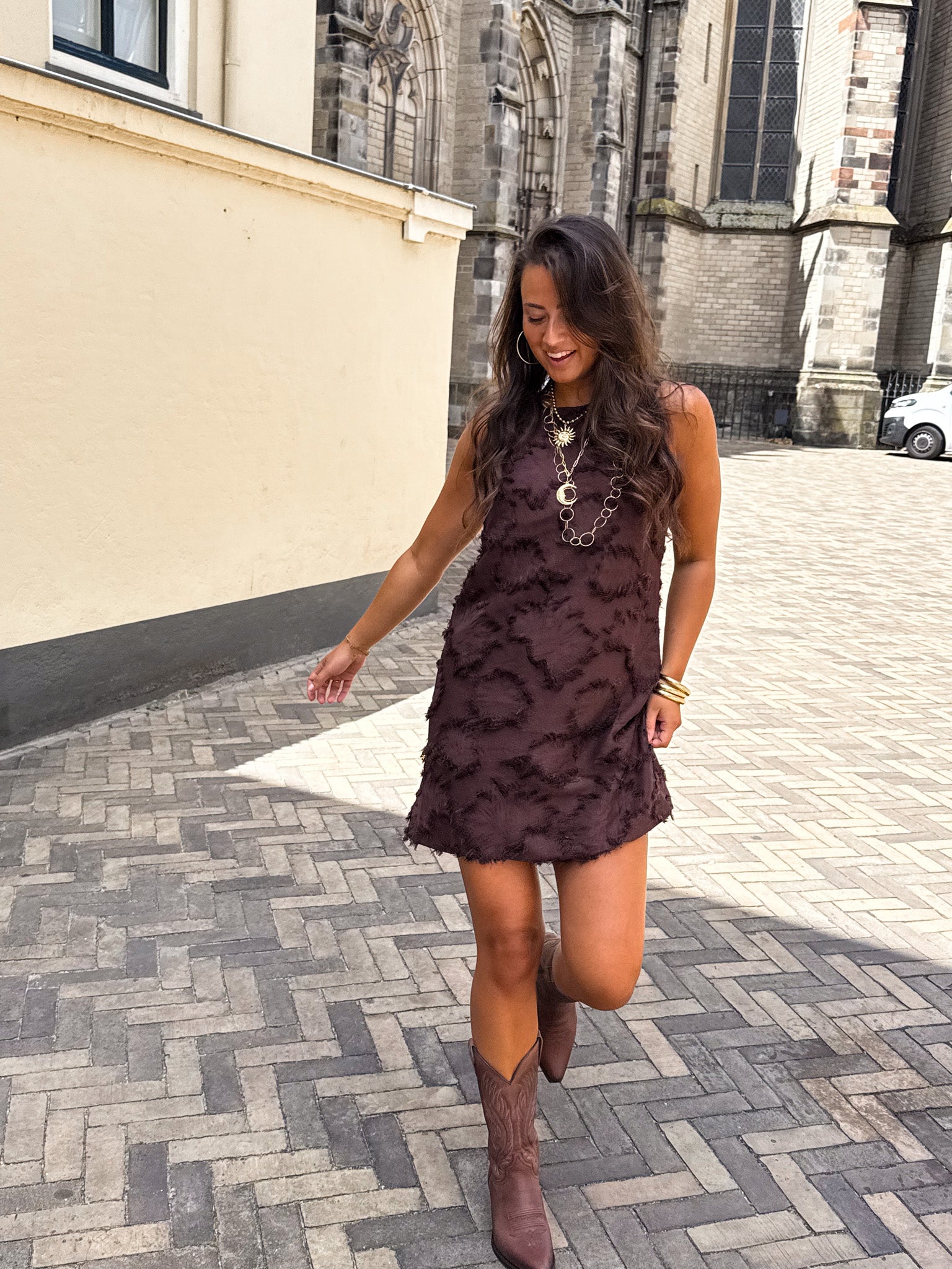 Juska Dress Brown