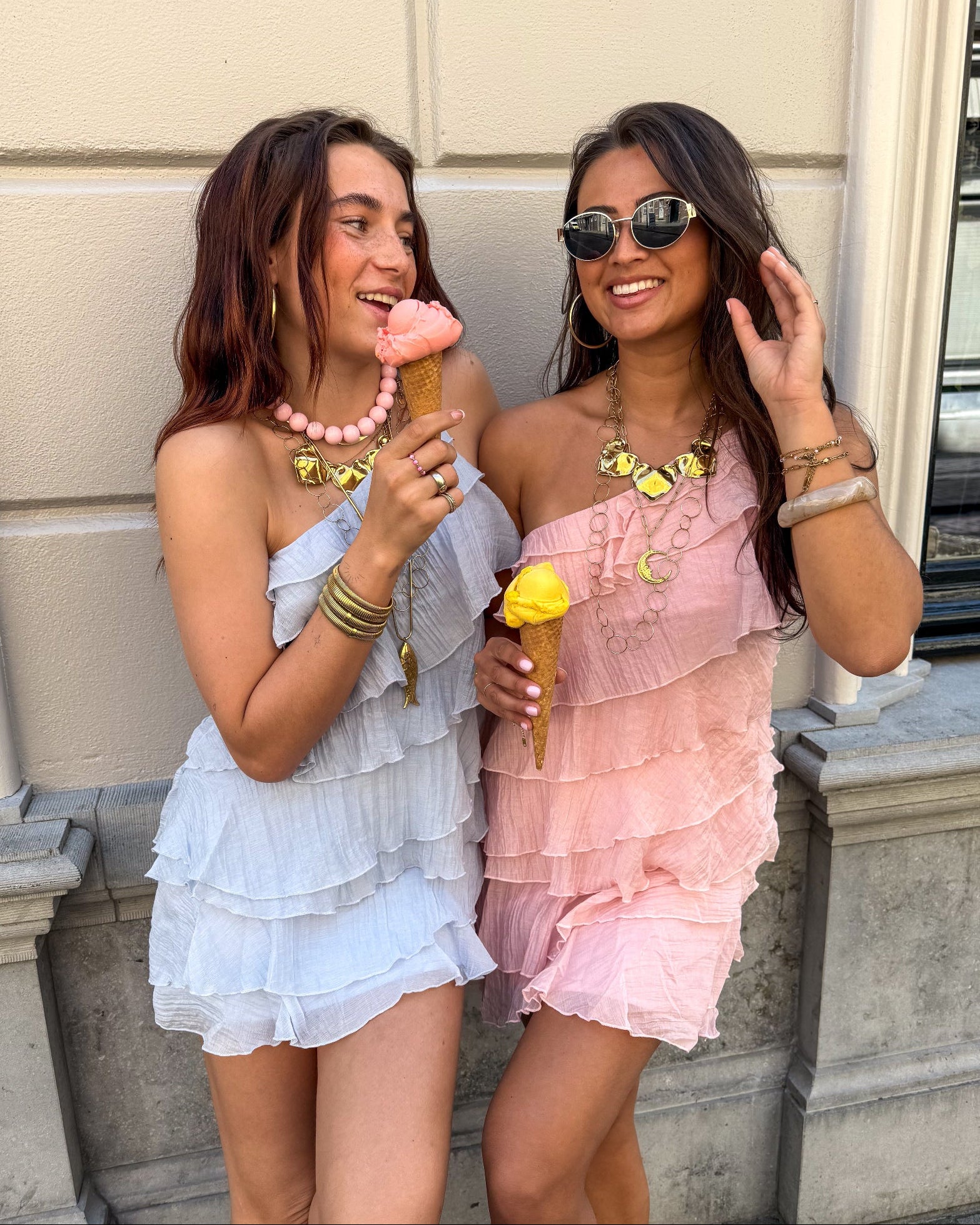 Kate Flowy Jurk Blauw