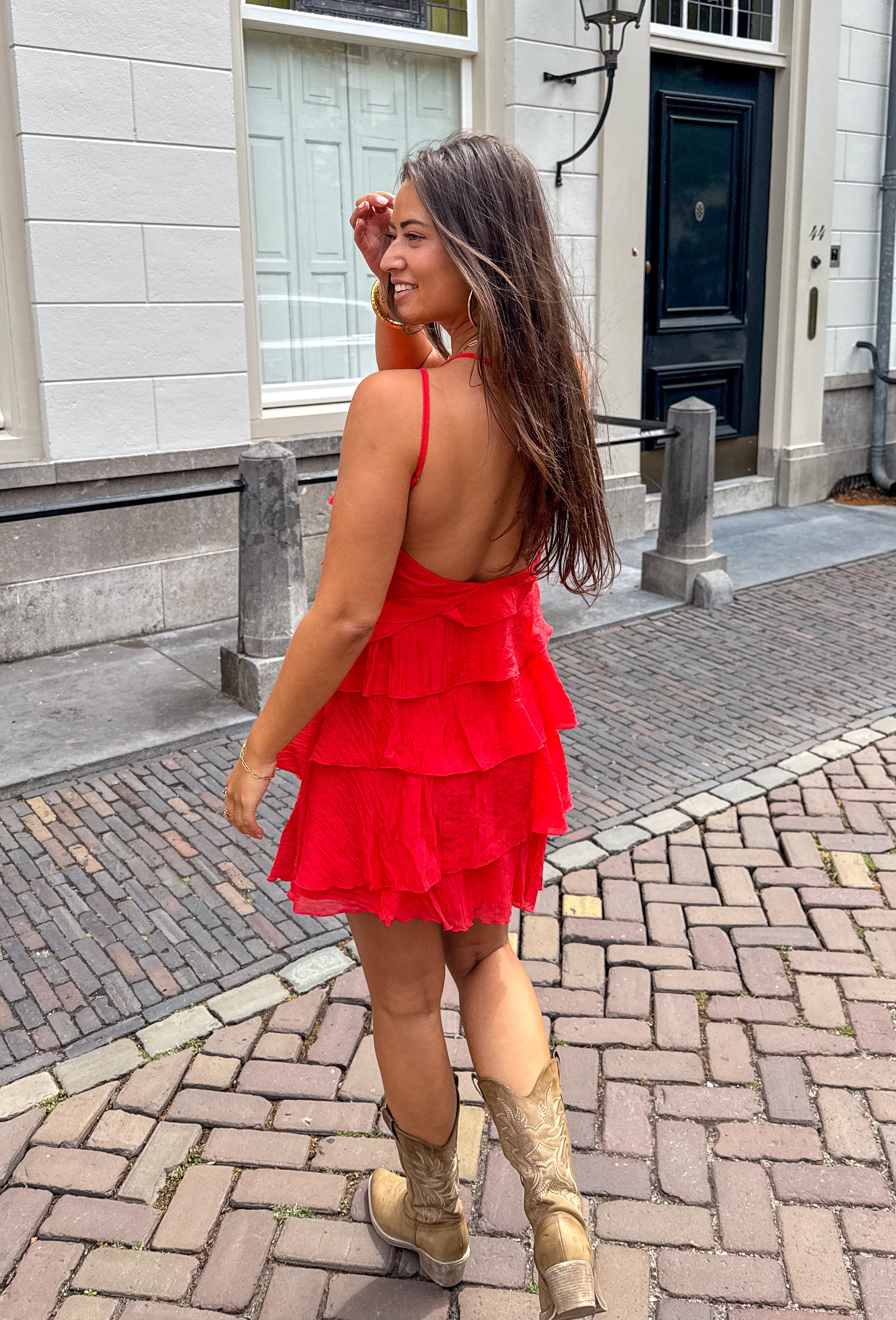 Kate Flowy Dress Red