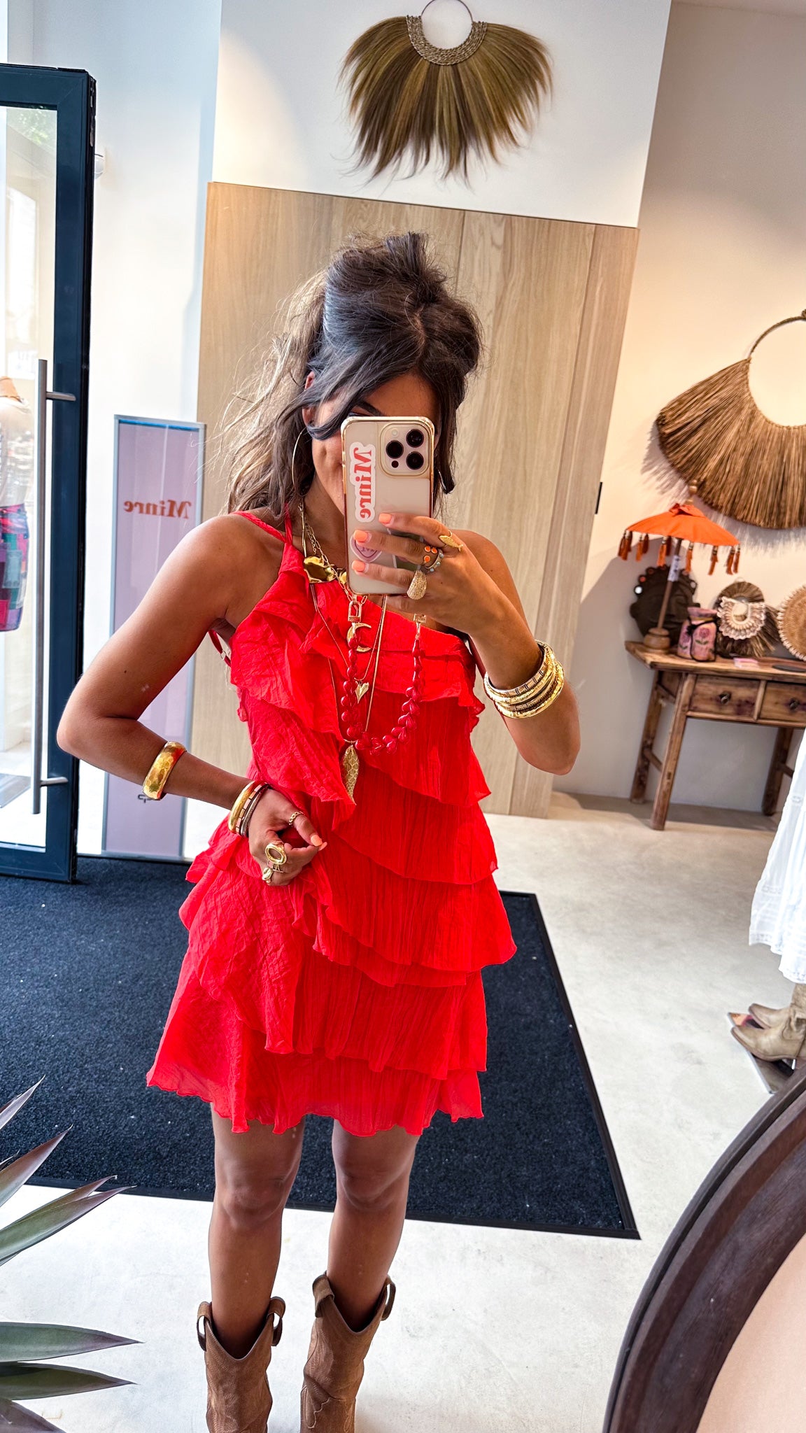 Kate Flowy Dress Red