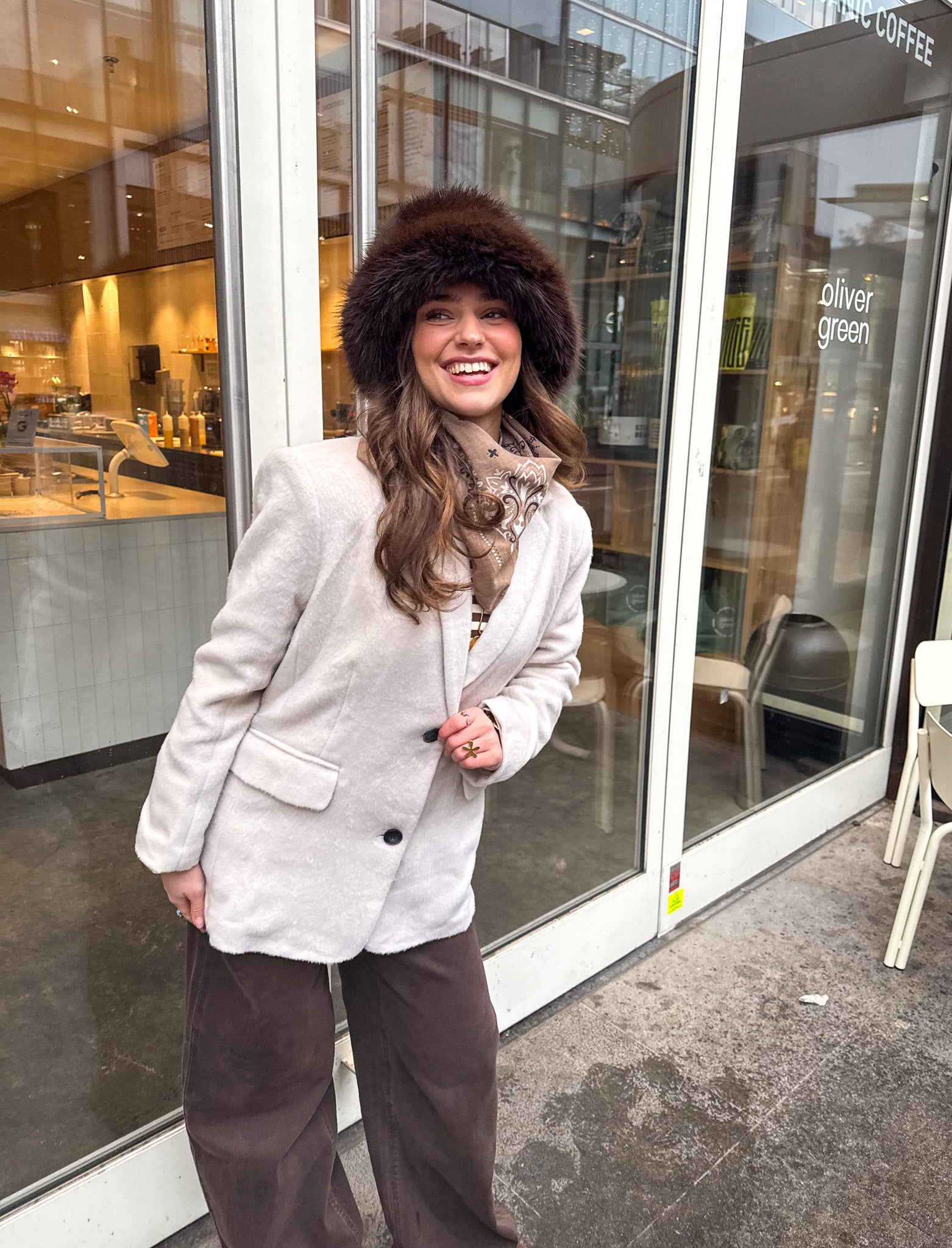 Bucket Hat Fluffy Brown