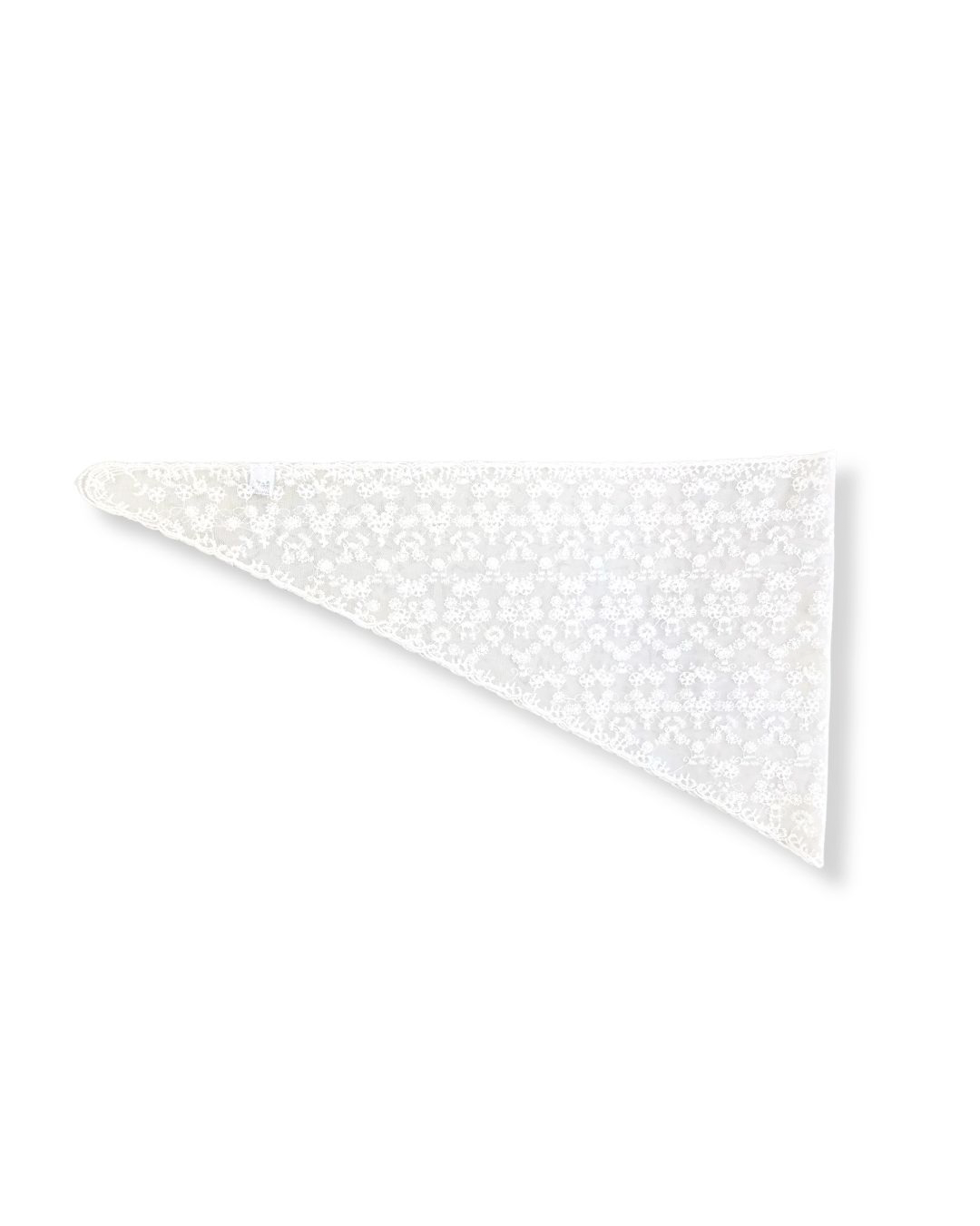 Bandana en dentelle florale blanche