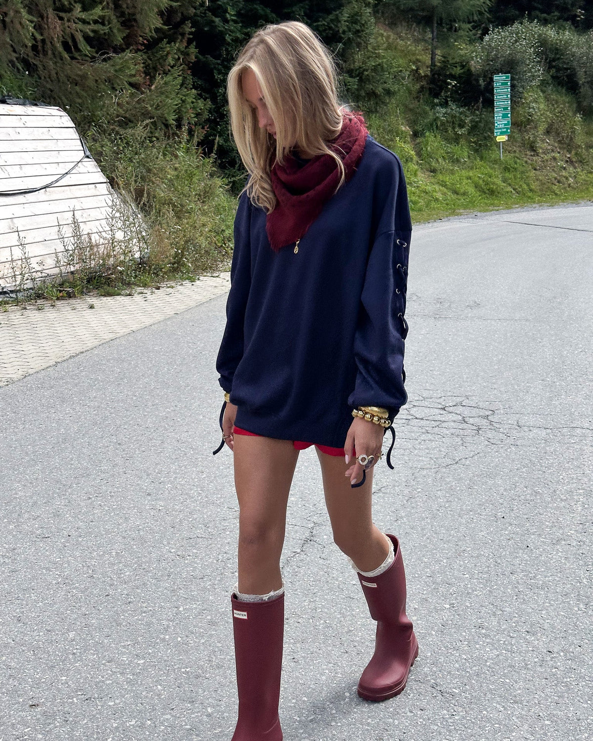 Bonnie Bandana Scarf Burgundy
