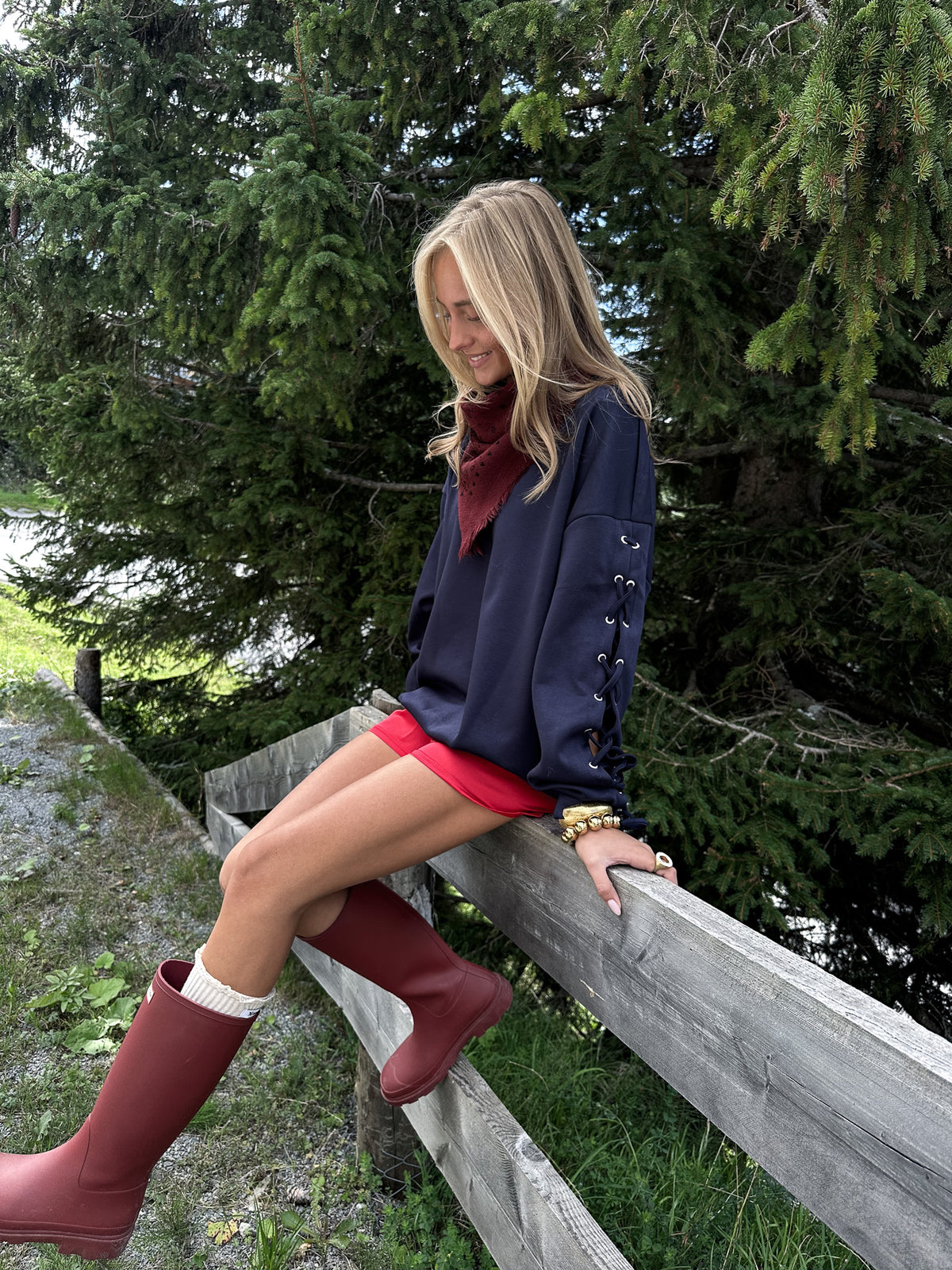 Bonnie Bandana Scarf Burgundy