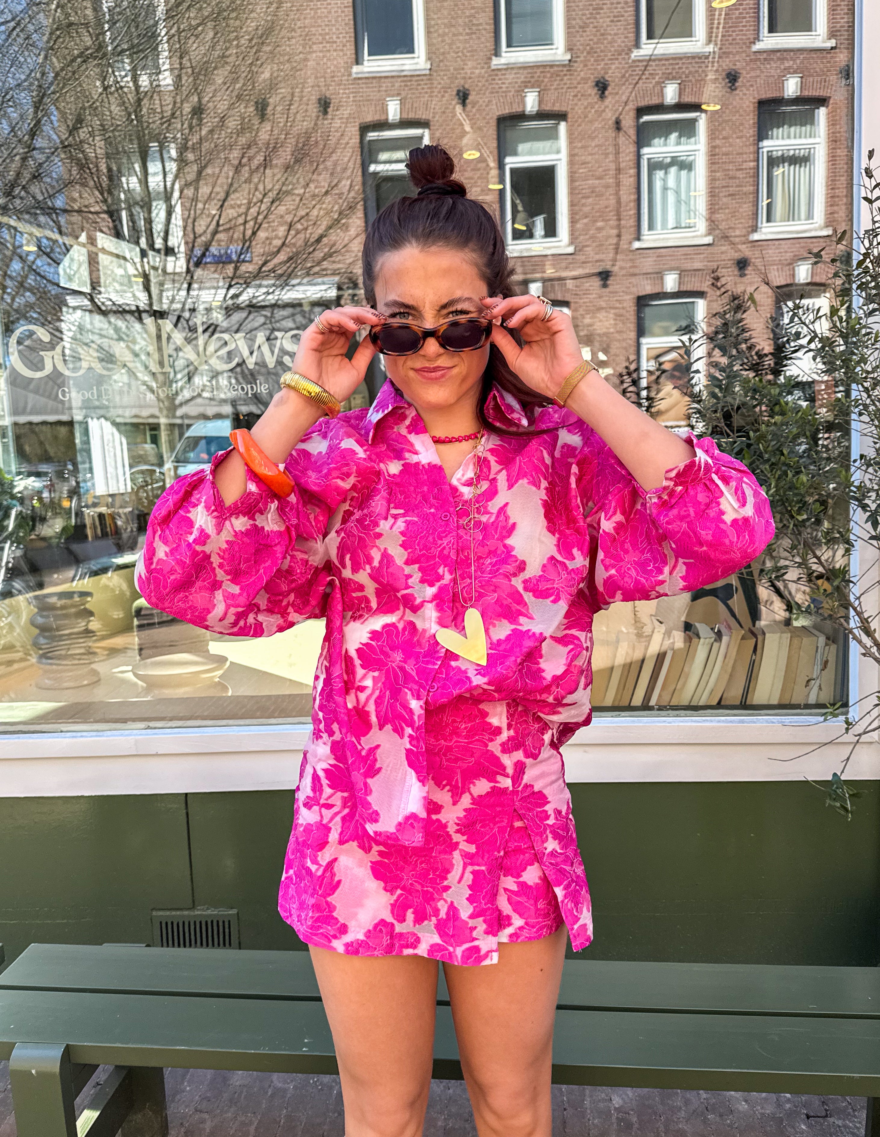 Lauren Blouse Pink Flower